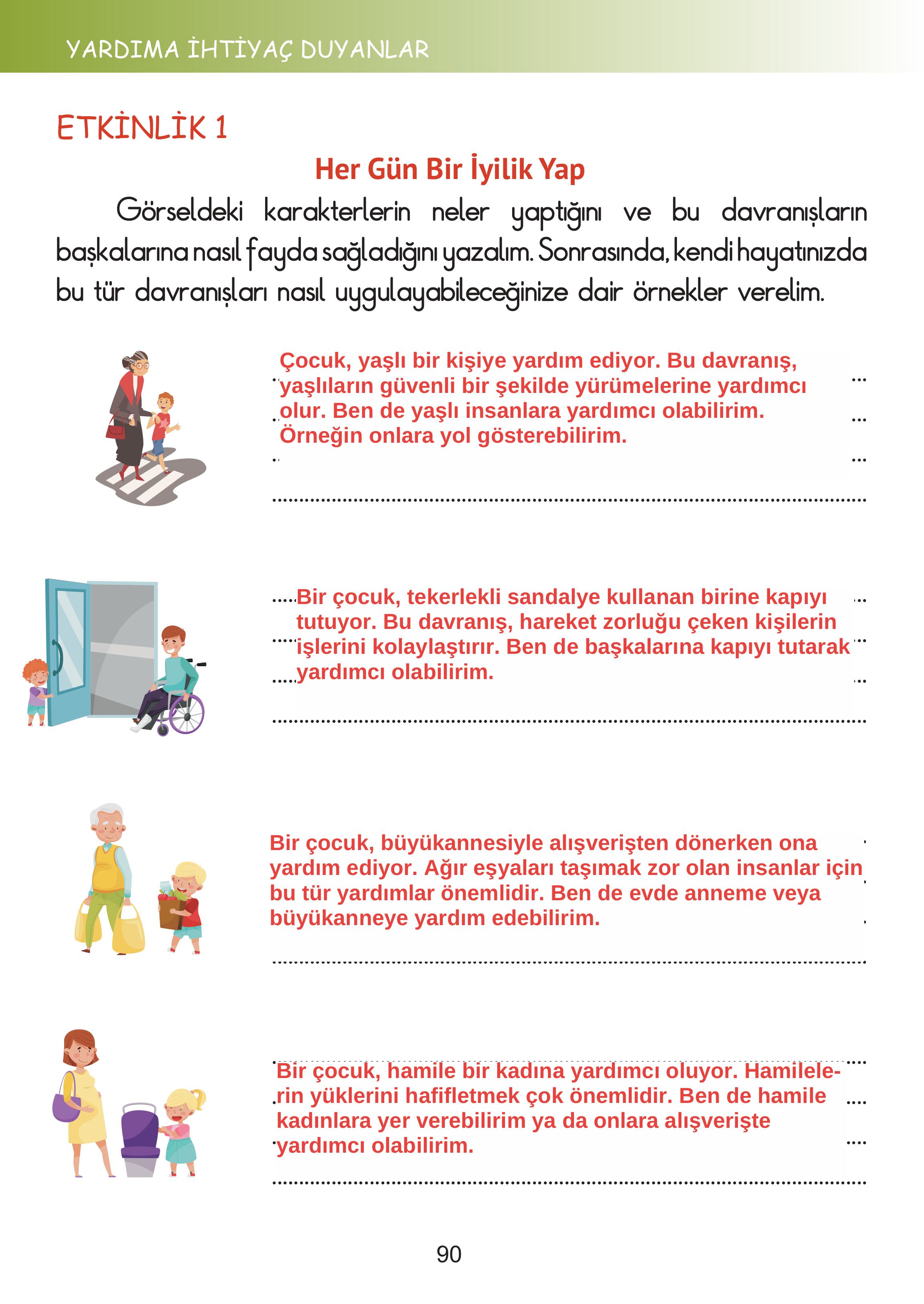 2. Sınıf Meb Yayınları Hayat Bilgisi Ders Kitabı Sayfa 90 Cevapları