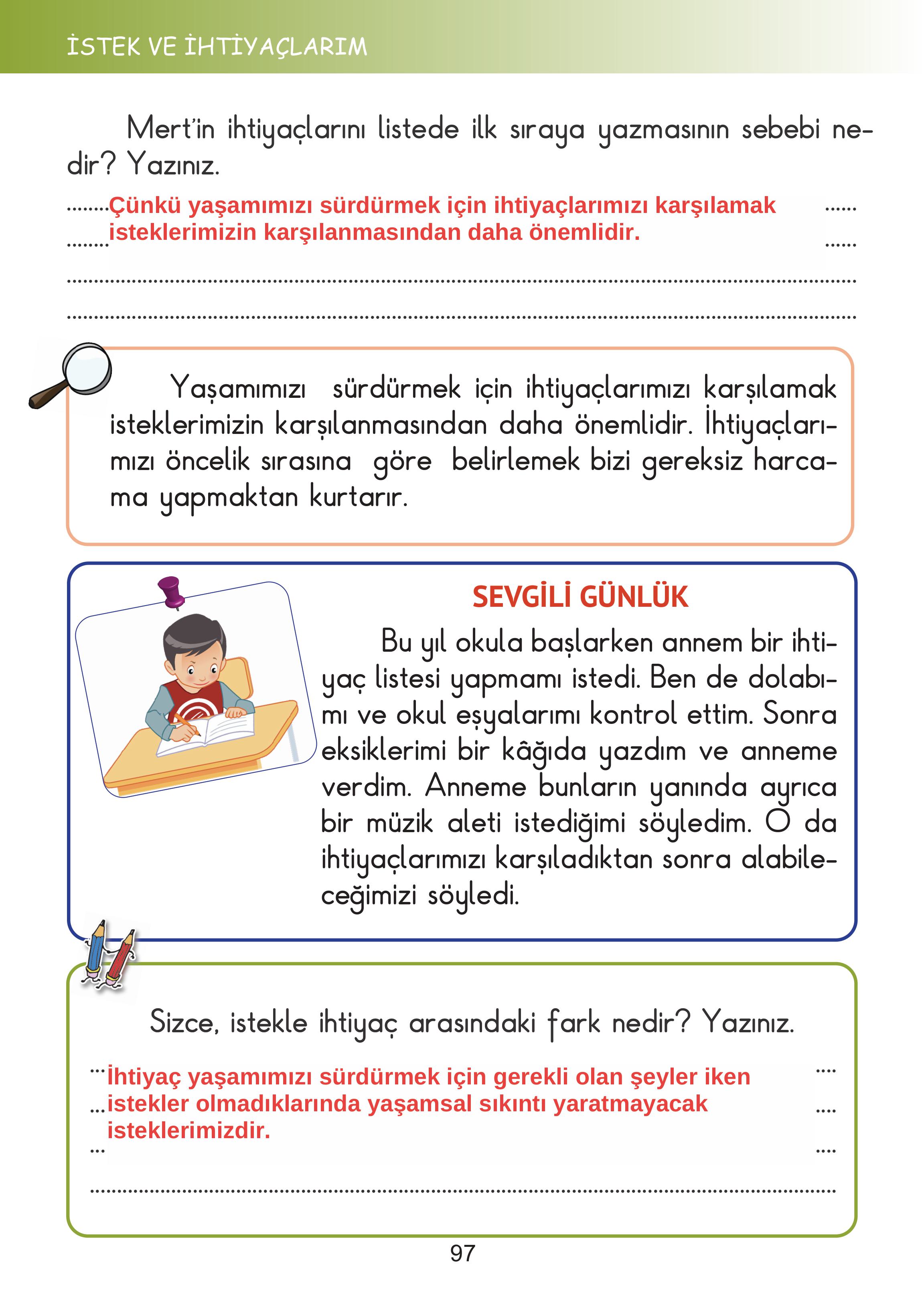 2. Sınıf Meb Yayınları Hayat Bilgisi Ders Kitabı Sayfa 97 Cevapları 2. Sınıf Meb Yayınları Hayat Bilgisi Ders Kitabı Sayfa 97 Cevapları