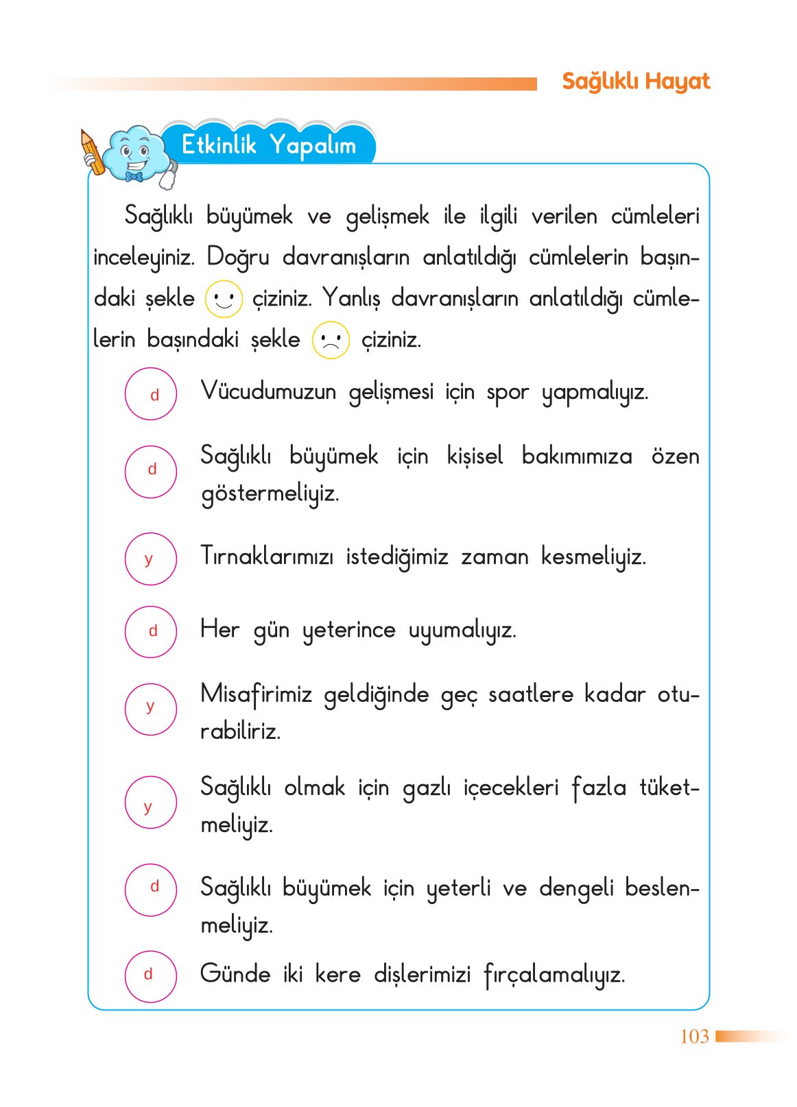 2. Sınıf Sdr Yayıncılık Hayat Bilgisi Ders Kitabı Sayfa 104 Cevapları