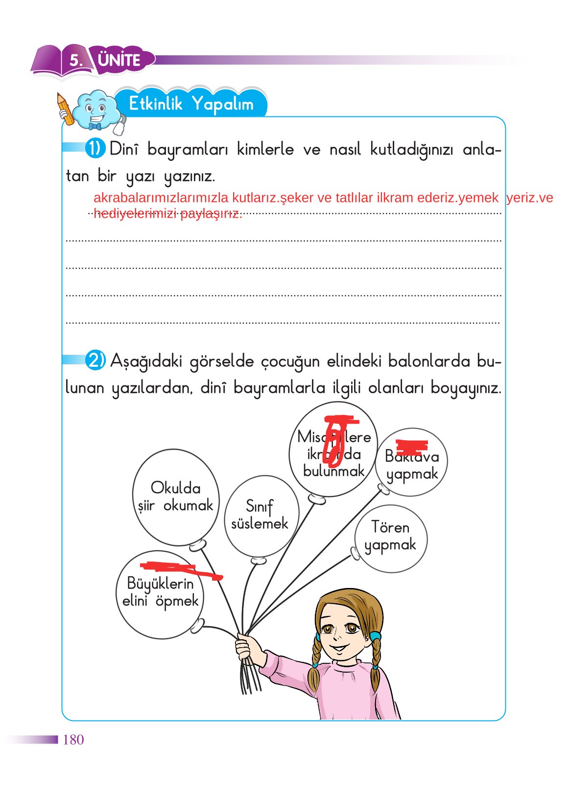 2. Sınıf Sdr Yayıncılık Hayat Bilgisi Ders Kitabı Sayfa 181 Cevapları