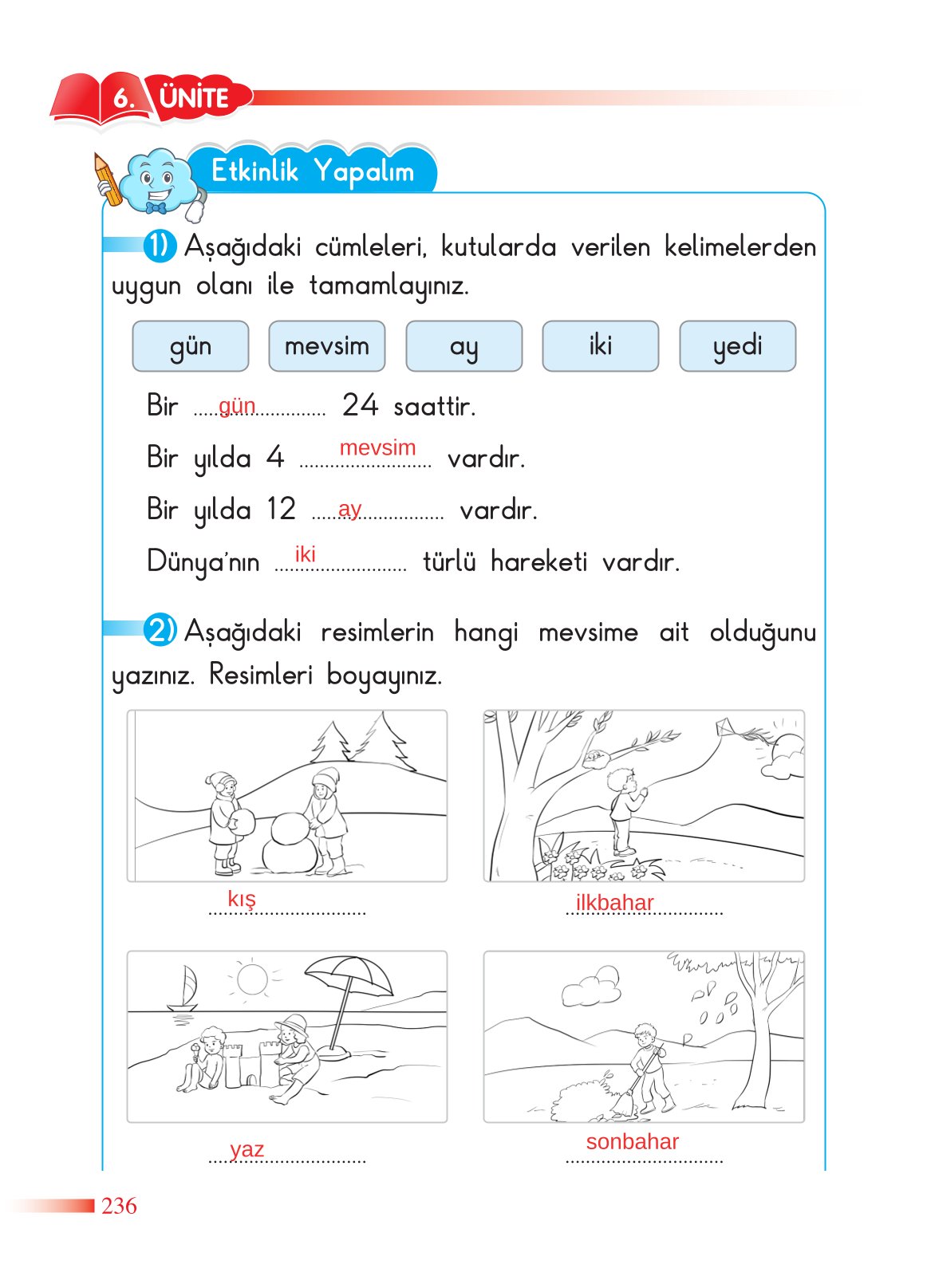 2. Sınıf Sdr Yayıncılık Hayat Bilgisi Ders Kitabı Sayfa 237 Cevapları