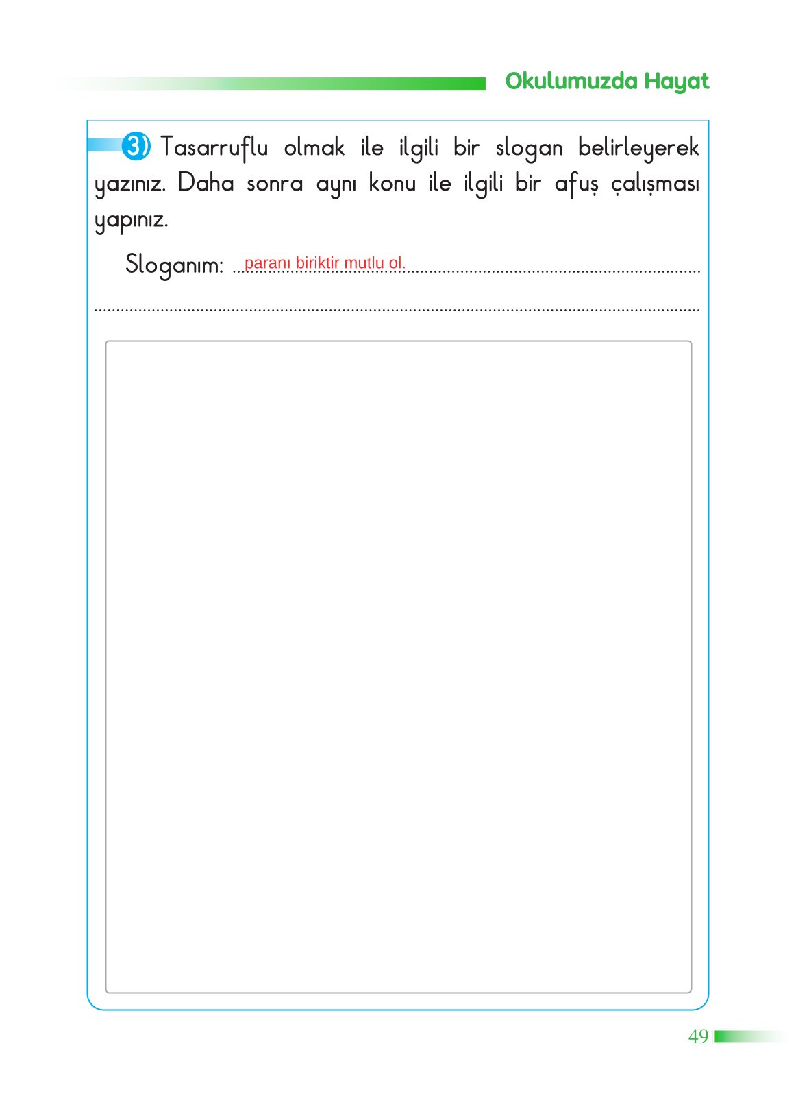 2. Sınıf Sdr Yayıncılık Hayat Bilgisi Ders Kitabı Sayfa 50 Cevapları