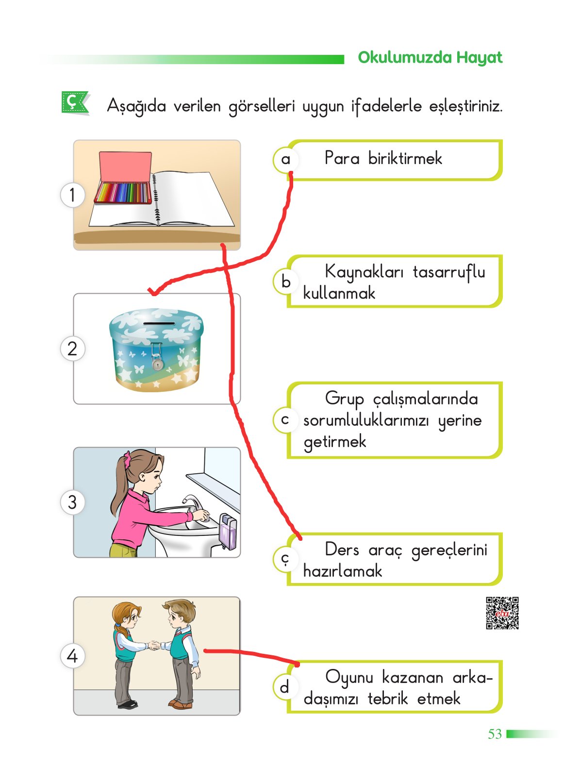2. Sınıf Sdr Yayıncılık Hayat Bilgisi Ders Kitabı Sayfa 54 Cevapları