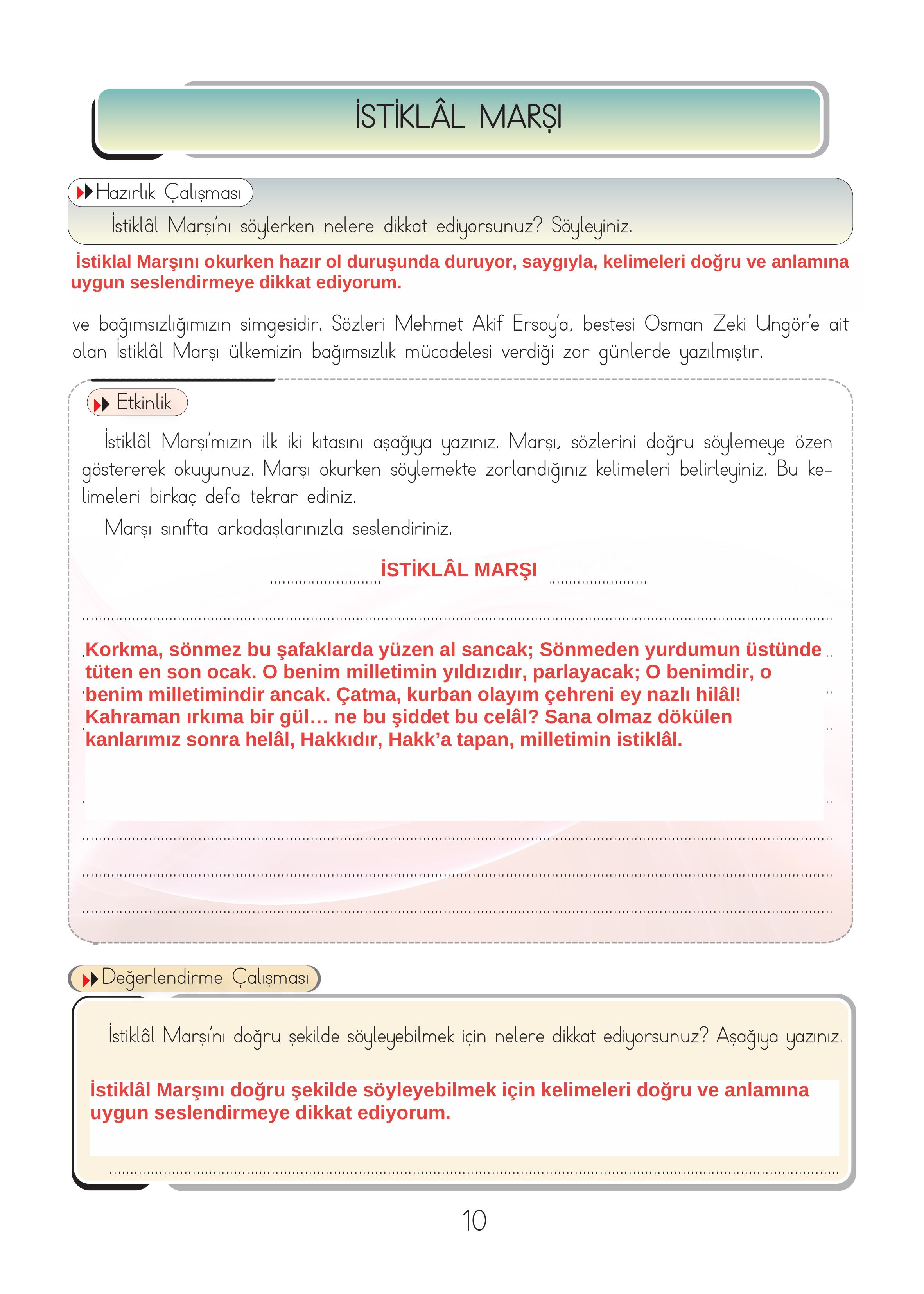 3. Sınıf Hecce Yayıncılık Müzik Ders Kitabı Sayfa 10 Cevapları 3. Sınıf Hecce Yayıncılık Müzik Ders Kitabı Sayfa 10 Cevapları