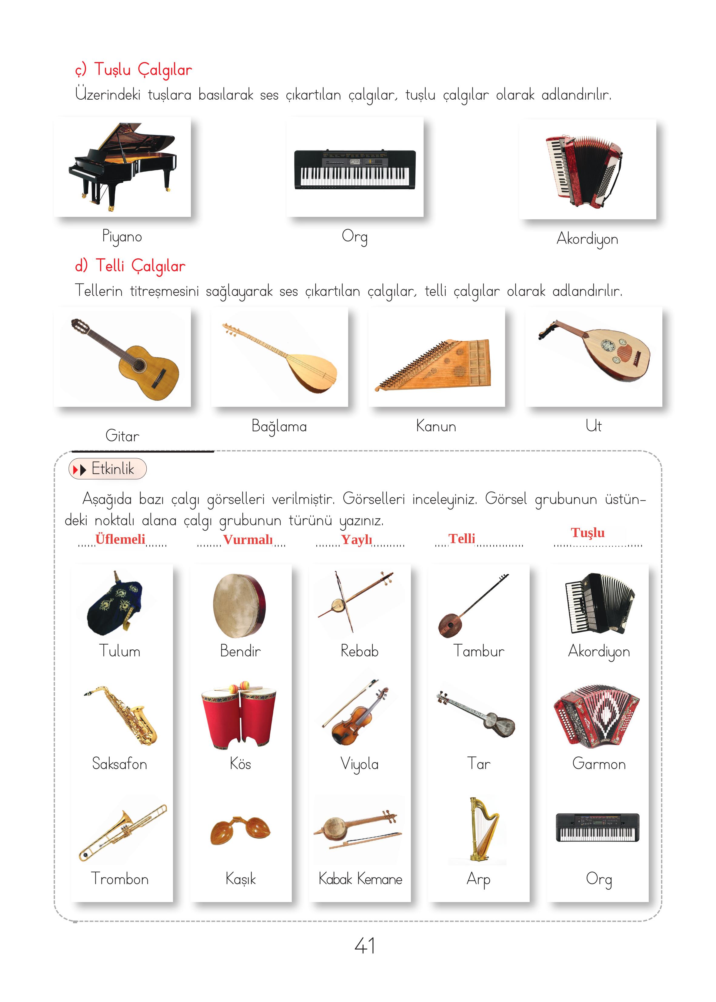 3. Sınıf Hecce Yayıncılık Müzik Ders Kitabı Sayfa 41 Cevapları 3. Sınıf Hecce Yayıncılık Müzik Ders Kitabı Sayfa 41 Cevapları