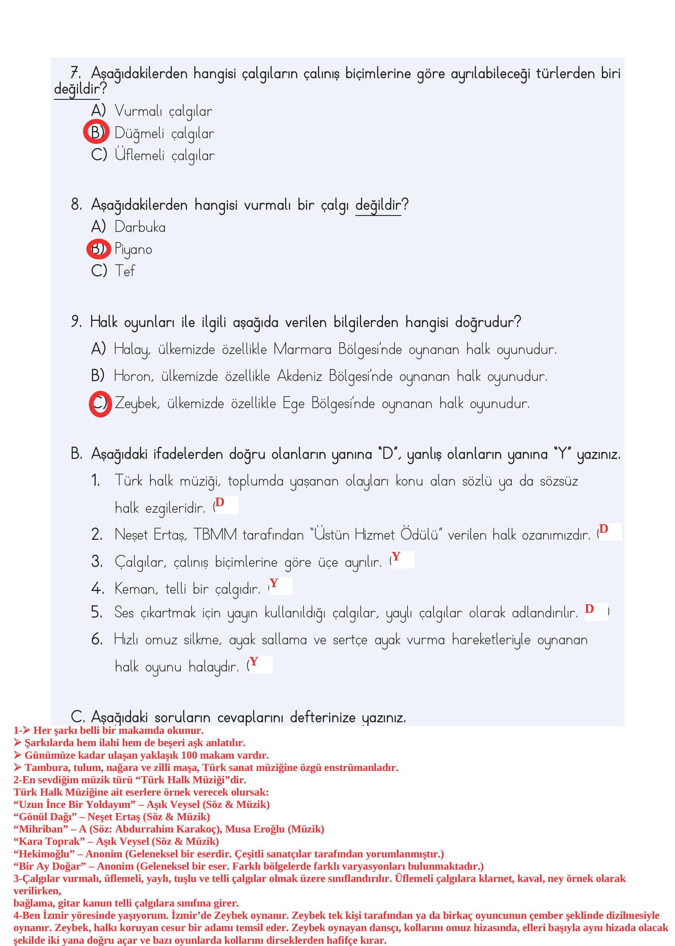 3. Sınıf Hecce Yayıncılık Müzik Ders Kitabı Sayfa 48 Cevapları 3. Sınıf Hecce Yayıncılık Müzik Ders Kitabı Sayfa 48 Cevapları