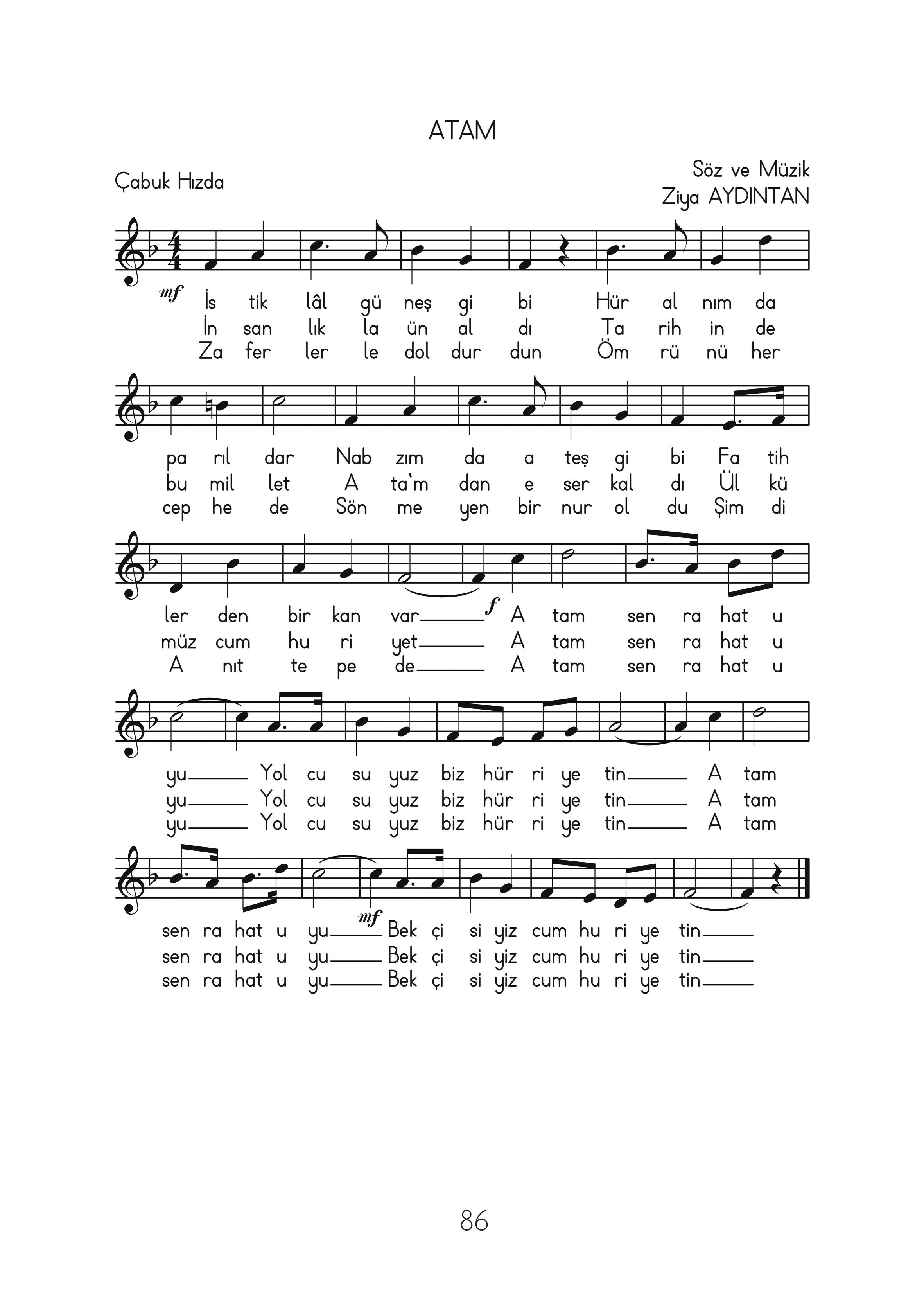 3. Sınıf Hecce Yayıncılık Müzik Ders Kitabı Sayfa 86 Cevapları 3. Sınıf Hecce Yayıncılık Müzik Ders Kitabı Sayfa 86 Cevapları