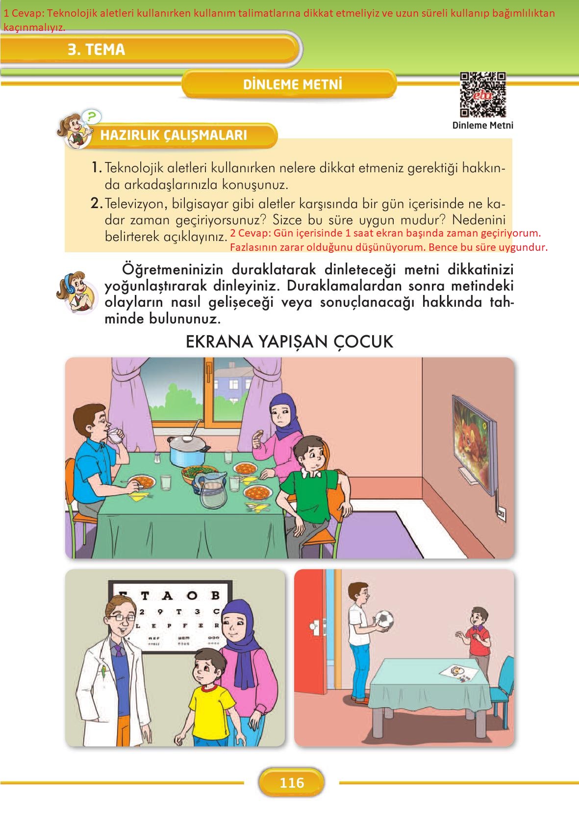 3. Sınıf İlke Yayınları Türkçe Ders Kitabı Sayfa 116 Cevapları 3. Sınıf İlke Yayınları Türkçe Ders Kitabı Sayfa 116 Cevapları