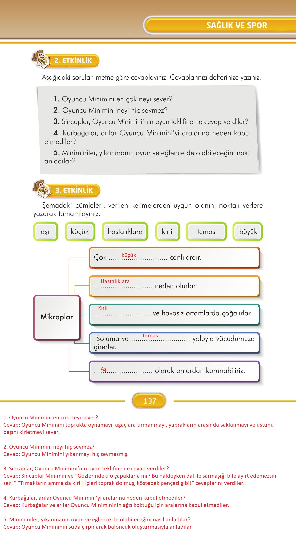 3. Sınıf İlke Yayınları Türkçe Ders Kitabı Sayfa 137 Cevapları 3. Sınıf İlke Yayınları Türkçe Ders Kitabı Sayfa 137 Cevapları