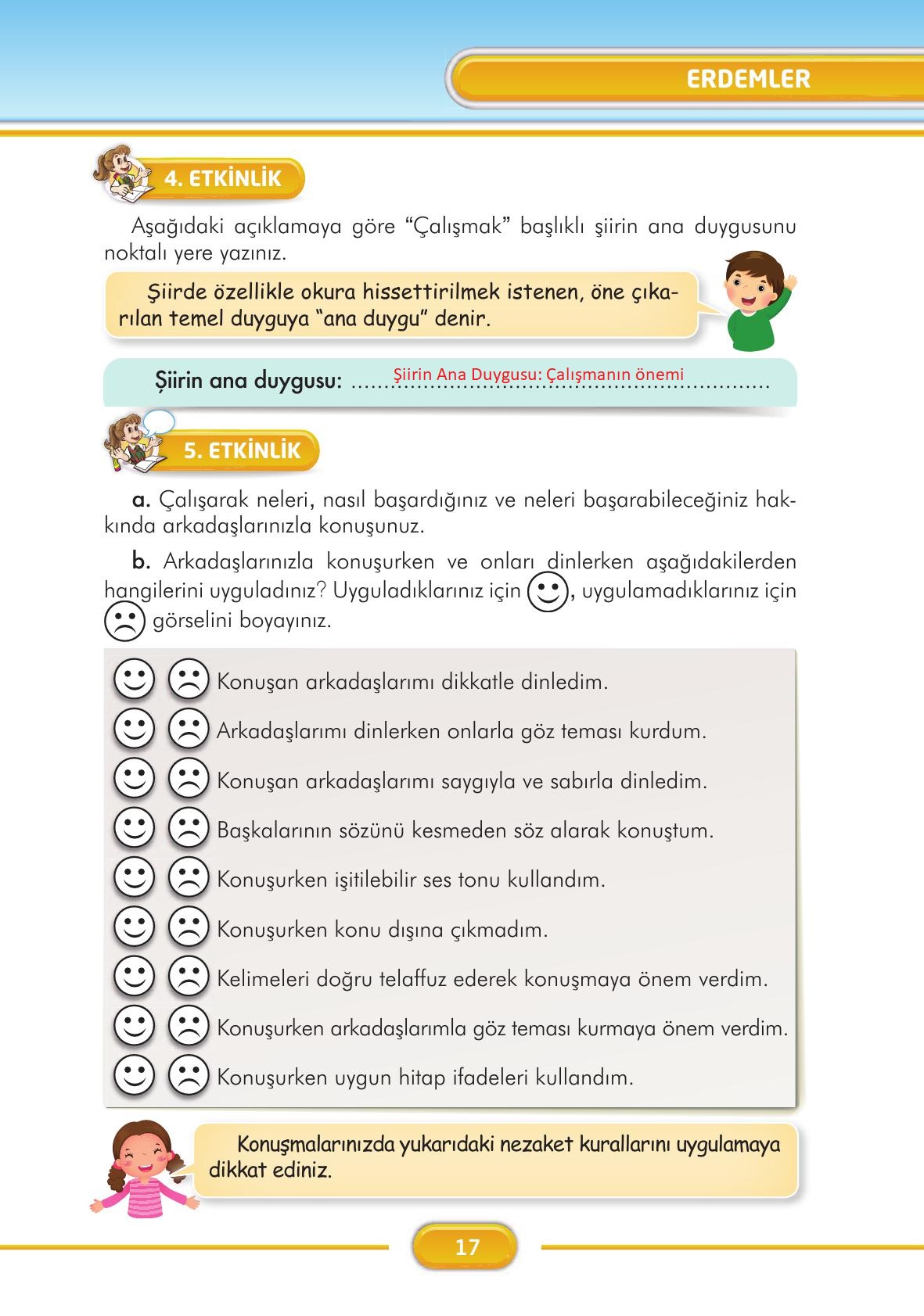 3. Sınıf İlke Yayınları Türkçe Ders Kitabı Sayfa 17 Cevapları