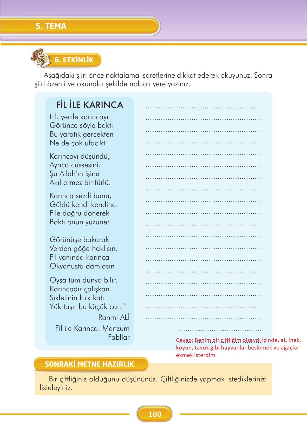 3. Sınıf İlke Yayınları Türkçe Ders Kitabı Sayfa 180 Cevapları 3. Sınıf İlke Yayınları Türkçe Ders Kitabı Sayfa 180 Cevapları