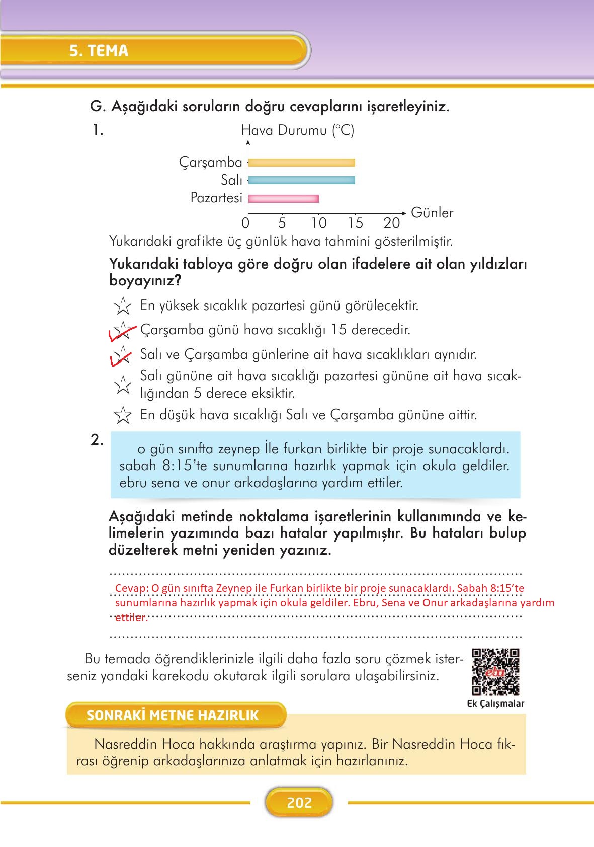 3. Sınıf İlke Yayınları Türkçe Ders Kitabı Sayfa 202 Cevapları