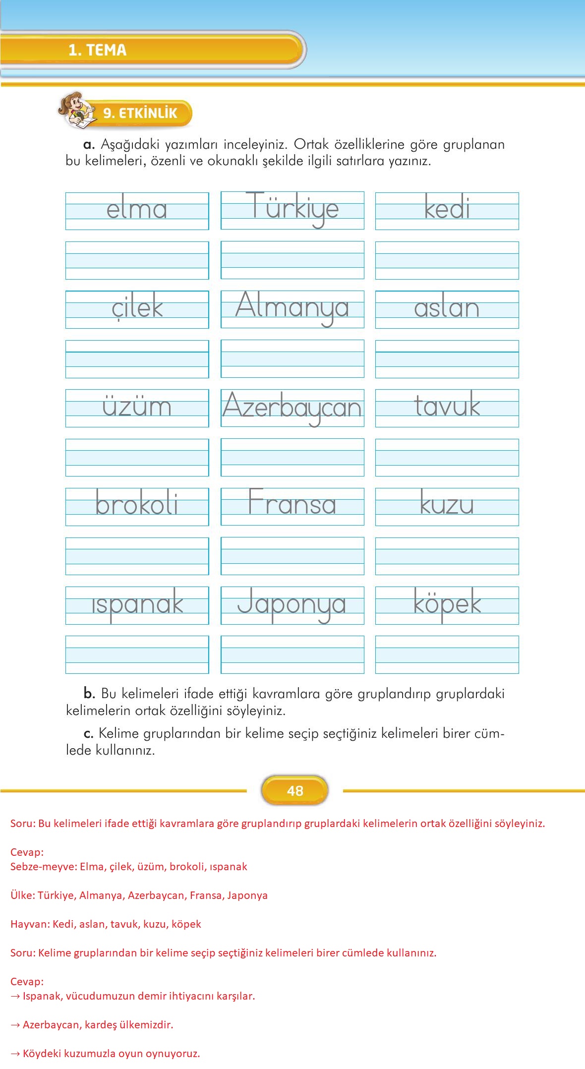 3. Sınıf İlke Yayınları Türkçe Ders Kitabı Sayfa 48 Cevapları 3. Sınıf İlke Yayınları Türkçe Ders Kitabı Sayfa 48 Cevapları