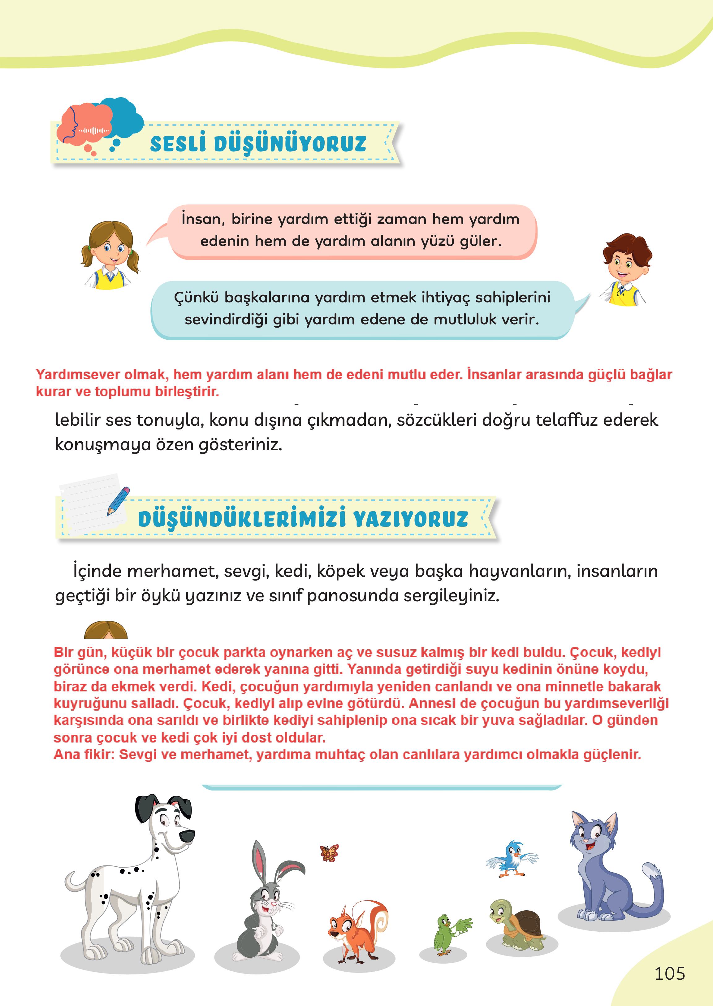 3. Sınıf Meb Yayınları Türkçe Ders Kitabı Sayfa 105 Cevapları 3. Sınıf Meb Yayınları Türkçe Ders Kitabı Sayfa 105 Cevapları