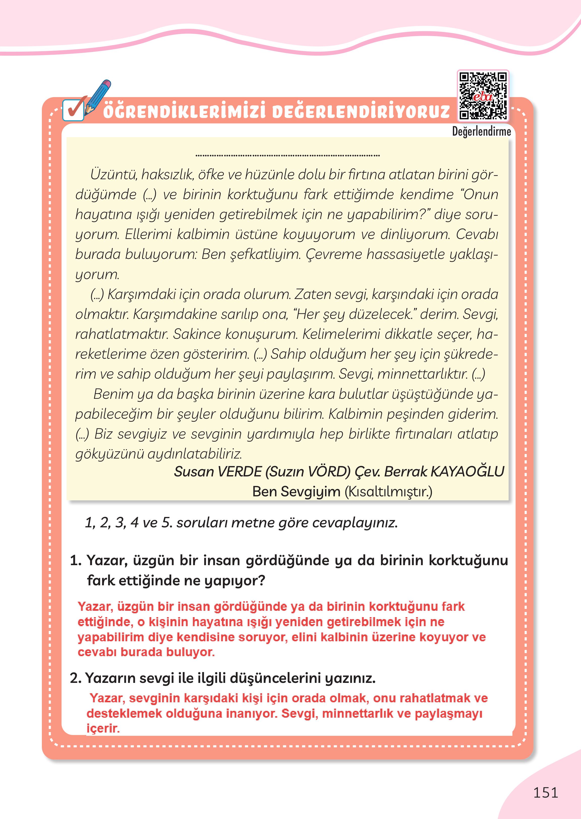 3. Sınıf Meb Yayınları Türkçe Ders Kitabı Sayfa 151 Cevapları 3. Sınıf Meb Yayınları Türkçe Ders Kitabı Sayfa 151 Cevapları