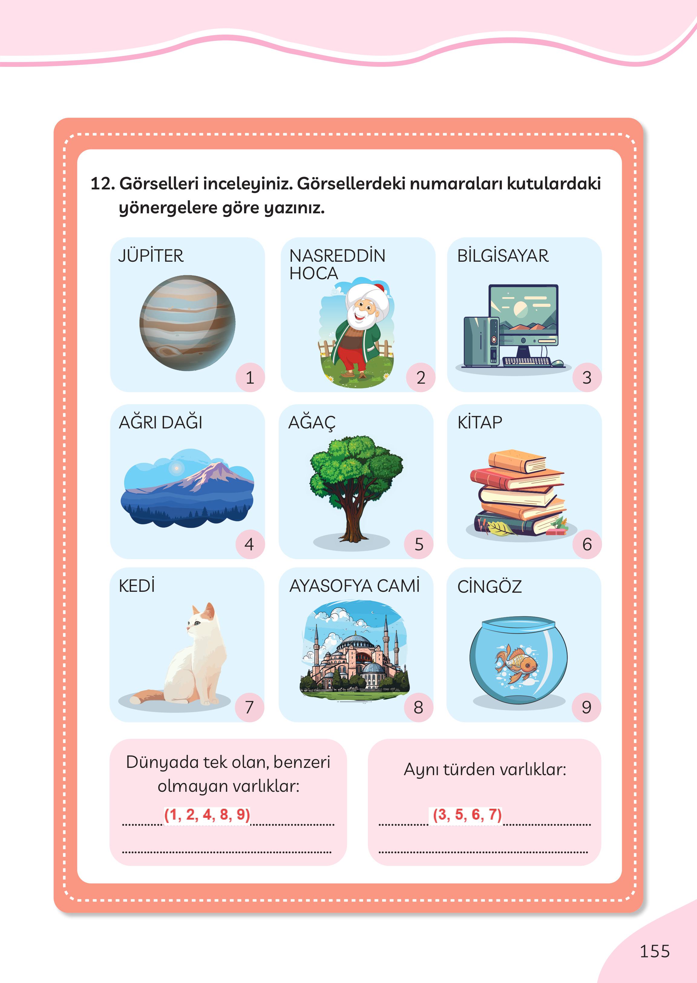 3. Sınıf Meb Yayınları Türkçe Ders Kitabı Sayfa 155 Cevapları 3. Sınıf Meb Yayınları Türkçe Ders Kitabı Sayfa 155 Cevapları