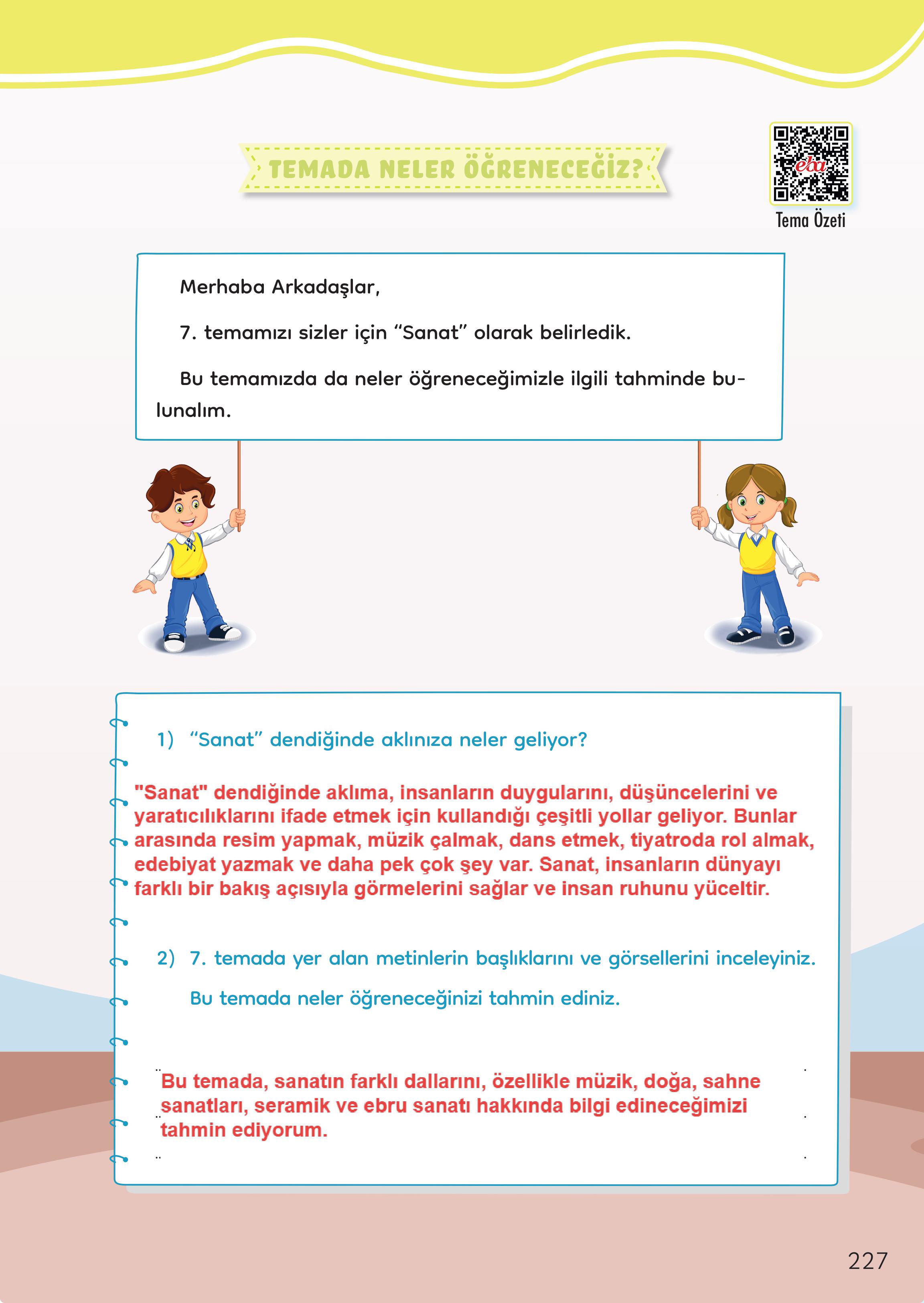 3. Sınıf Meb Yayınları Türkçe Ders Kitabı Sayfa 227 Cevapları 3. Sınıf Meb Yayınları Türkçe Ders Kitabı Sayfa 227 Cevapları