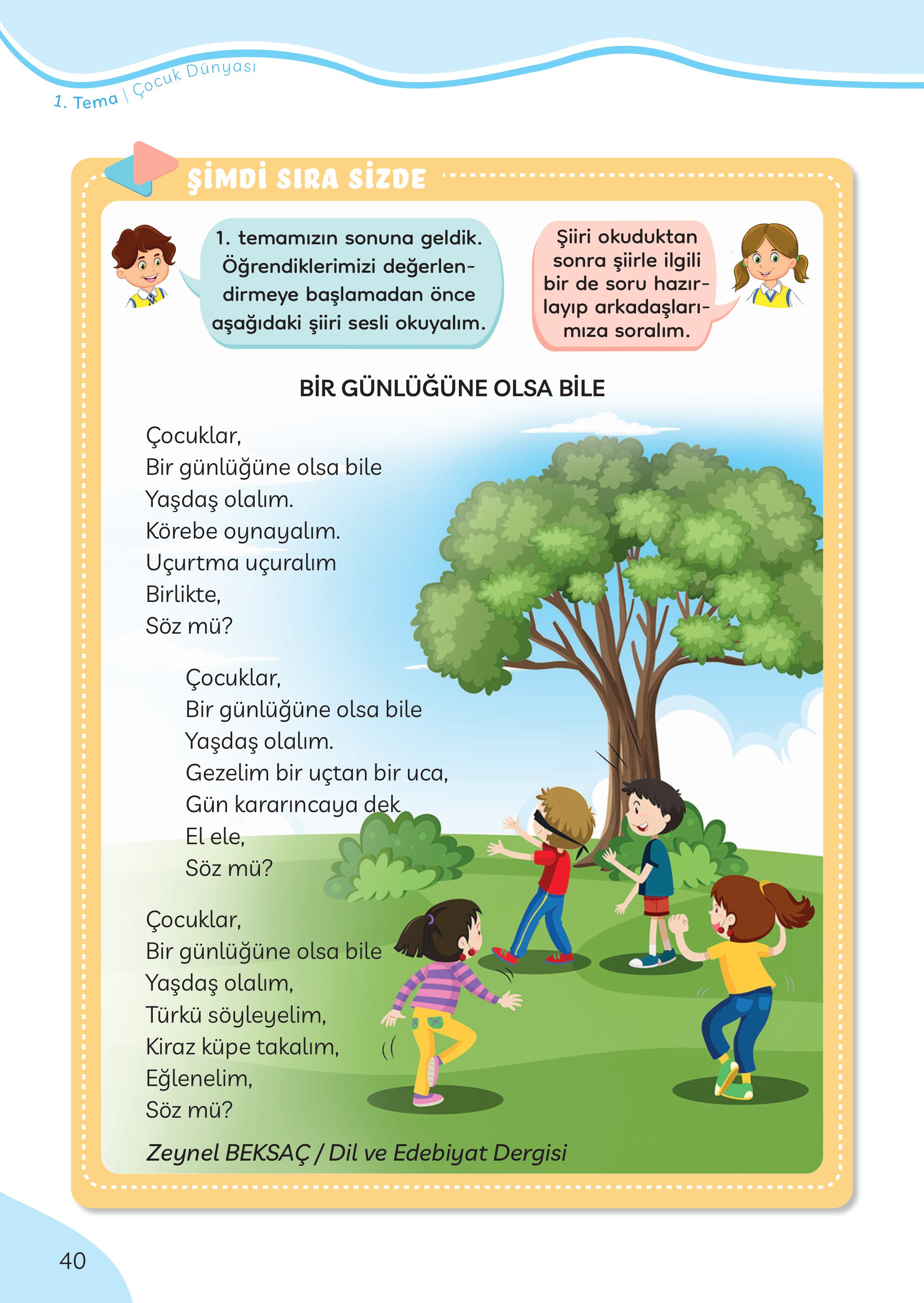 3. Sınıf Meb Yayınları Türkçe Ders Kitabı Sayfa 40 Cevapları 3. Sınıf Meb Yayınları Türkçe Ders Kitabı Sayfa 40 Cevapları