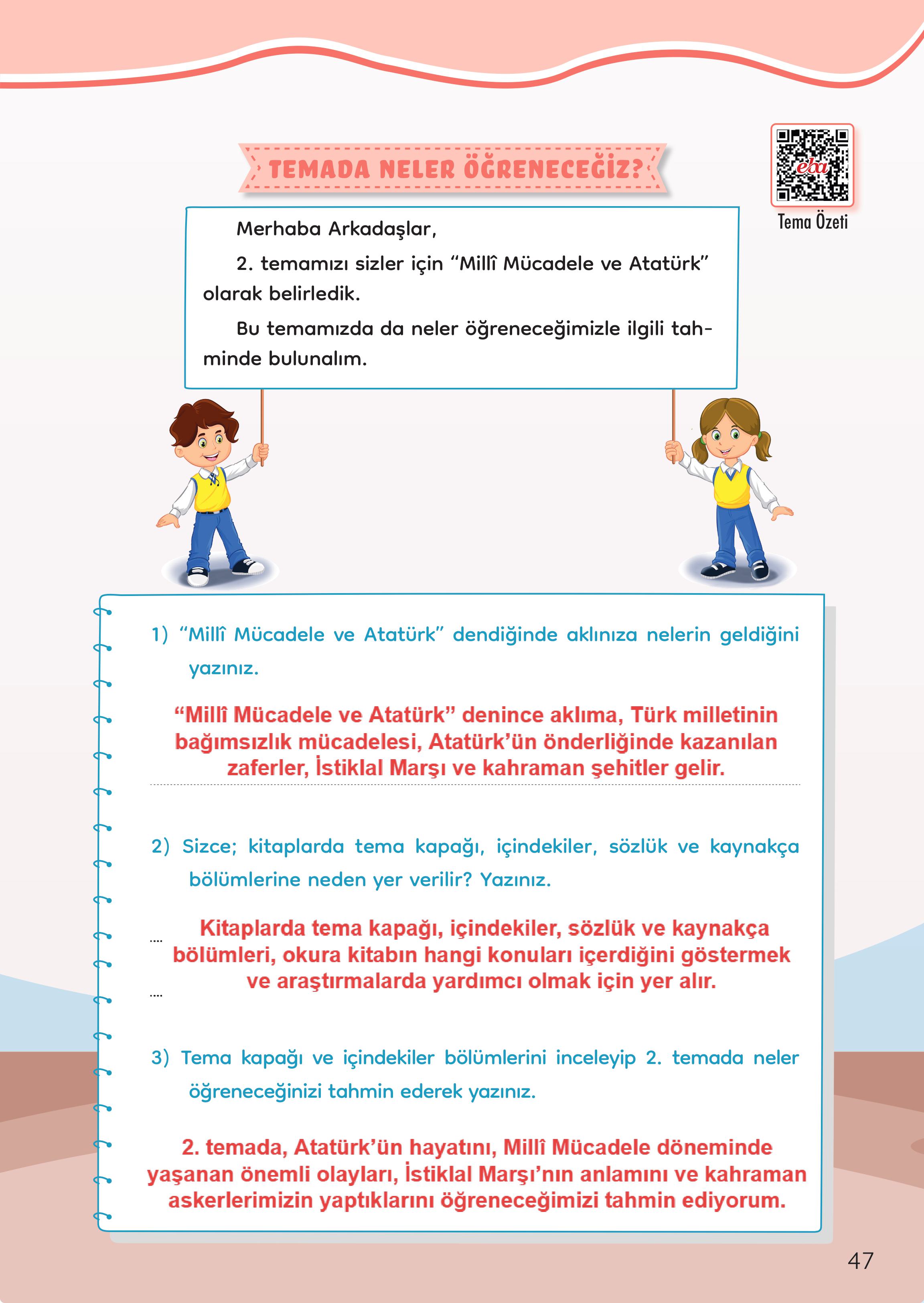 3. Sınıf Meb Yayınları Türkçe Ders Kitabı Sayfa 47 Cevapları 3. Sınıf Meb Yayınları Türkçe Ders Kitabı Sayfa 47 Cevapları