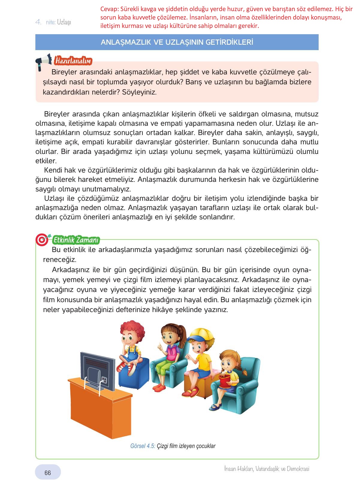 4. Sınıf Hecce Yayıncılık İnsan Hakları Vatandaşlık Ve Demokrasi Ders Kitabı Sayfa 66 Cevapları 4. Sınıf Hecce Yayıncılık İnsan Hakları Vatandaşlık Ve Demokrasi Ders Kitabı Sayfa 66 Cevapları