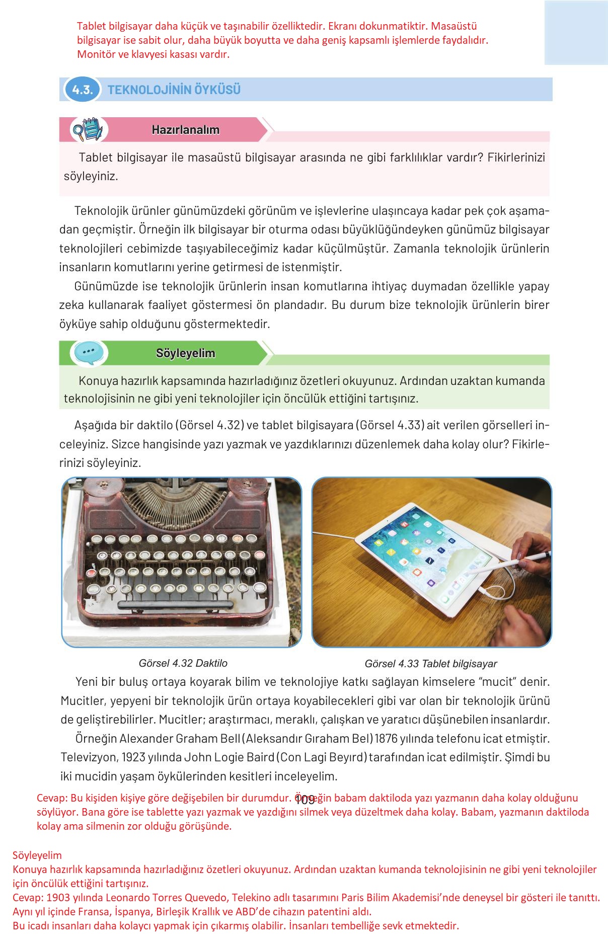 4. Sınıf Hecce Yayıncılık Sosyal Bilgiler Ders Kitabı Sayfa 109 Cevapları