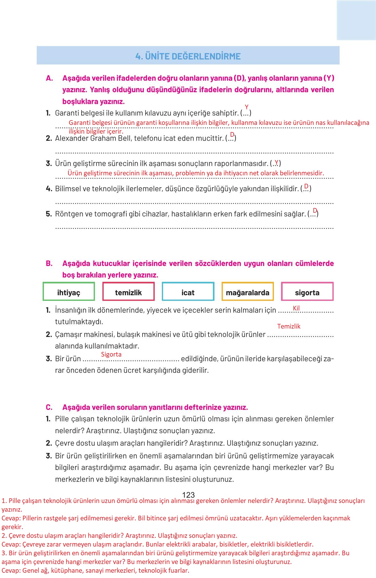 4. Sınıf Hecce Yayıncılık Sosyal Bilgiler Ders Kitabı Sayfa 123 Cevapları 4. Sınıf Hecce Yayıncılık Sosyal Bilgiler Ders Kitabı Sayfa 123 Cevapları
