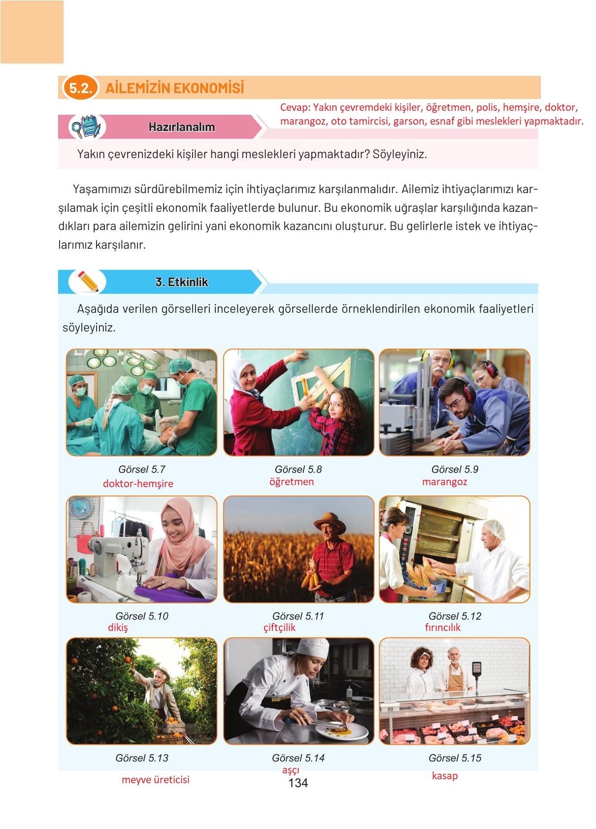 4. Sınıf Hecce Yayıncılık Sosyal Bilgiler Ders Kitabı Sayfa 134 Cevapları