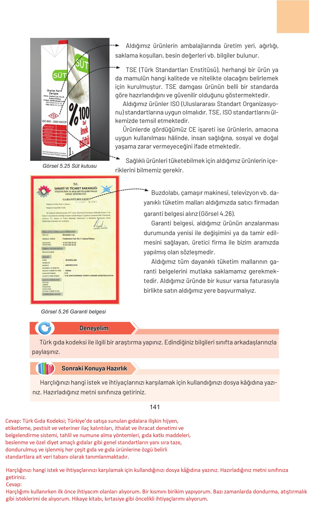 4. Sınıf Hecce Yayıncılık Sosyal Bilgiler Ders Kitabı Sayfa 141 Cevapları