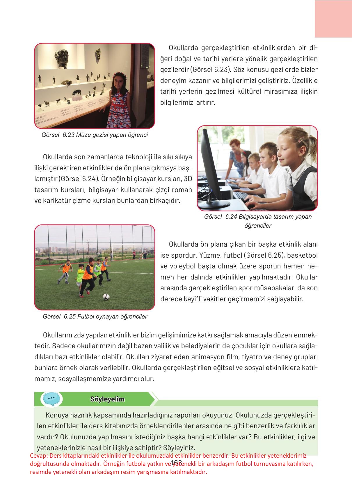 4. Sınıf Hecce Yayıncılık Sosyal Bilgiler Ders Kitabı Sayfa 163 Cevapları