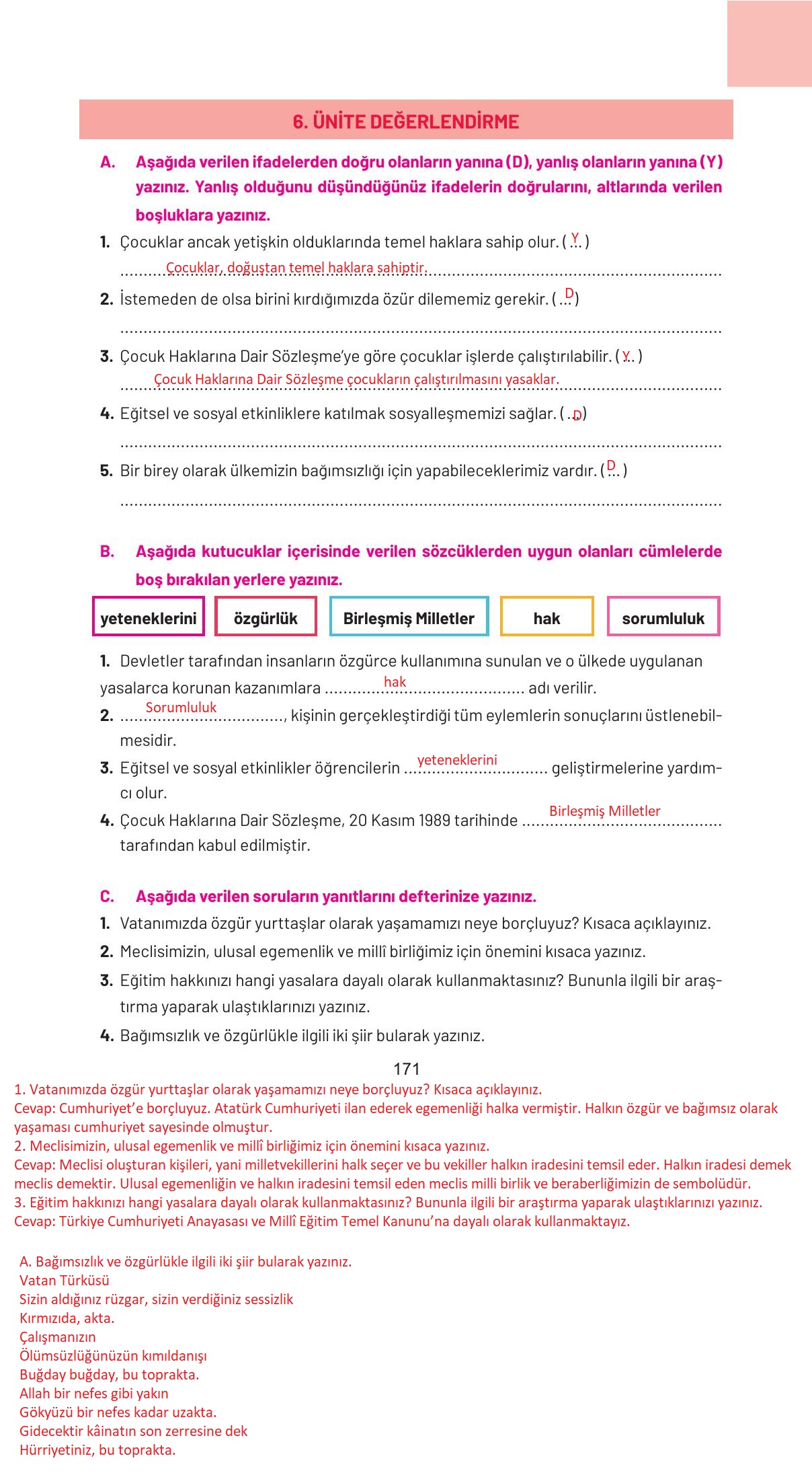 4. Sınıf Hecce Yayıncılık Sosyal Bilgiler Ders Kitabı Sayfa 171 Cevapları 4. Sınıf Hecce Yayıncılık Sosyal Bilgiler Ders Kitabı Sayfa 171 Cevapları