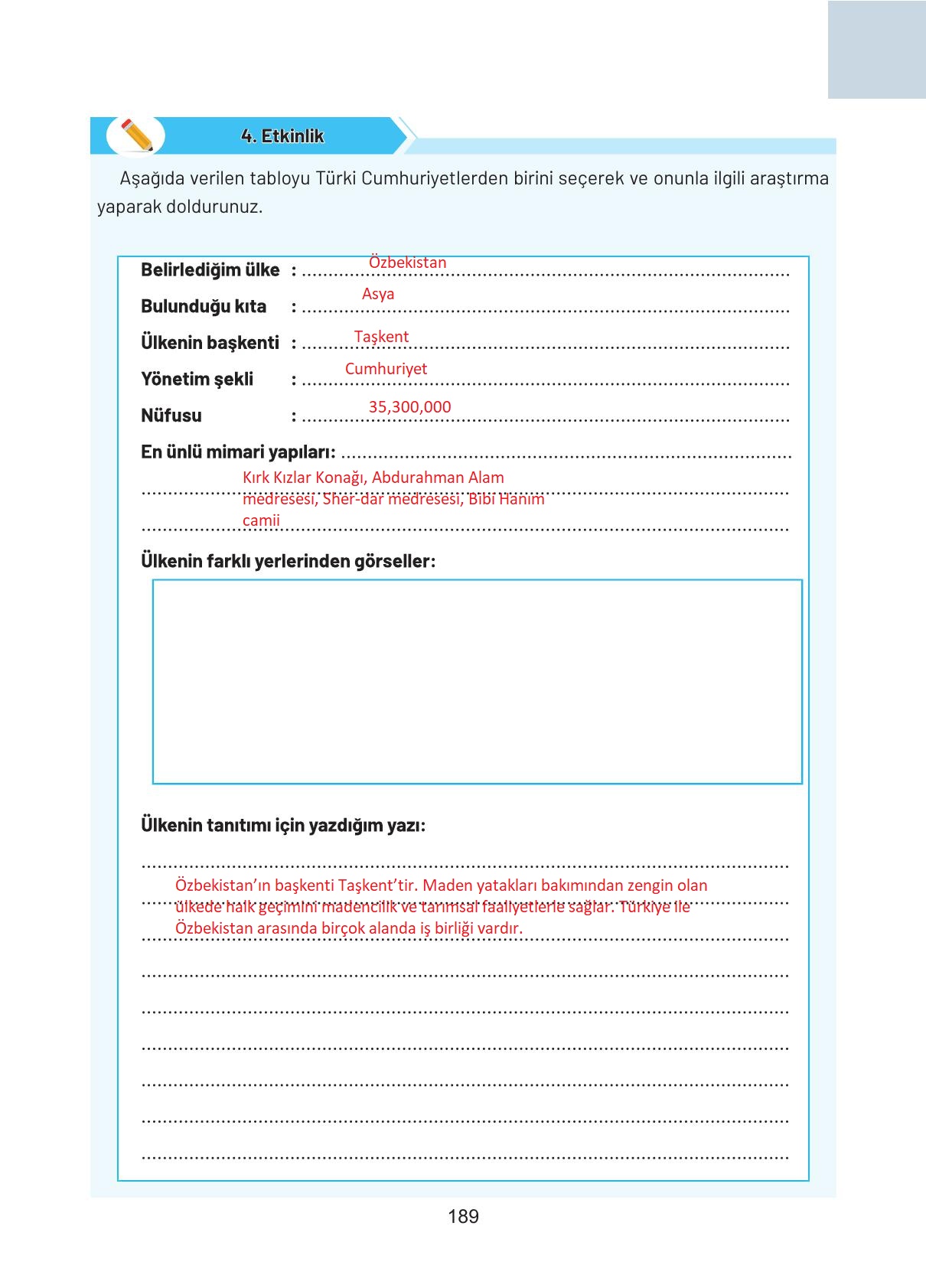 4. Sınıf Hecce Yayıncılık Sosyal Bilgiler Ders Kitabı Sayfa 189 Cevapları 4. Sınıf Hecce Yayıncılık Sosyal Bilgiler Ders Kitabı Sayfa 189 Cevapları