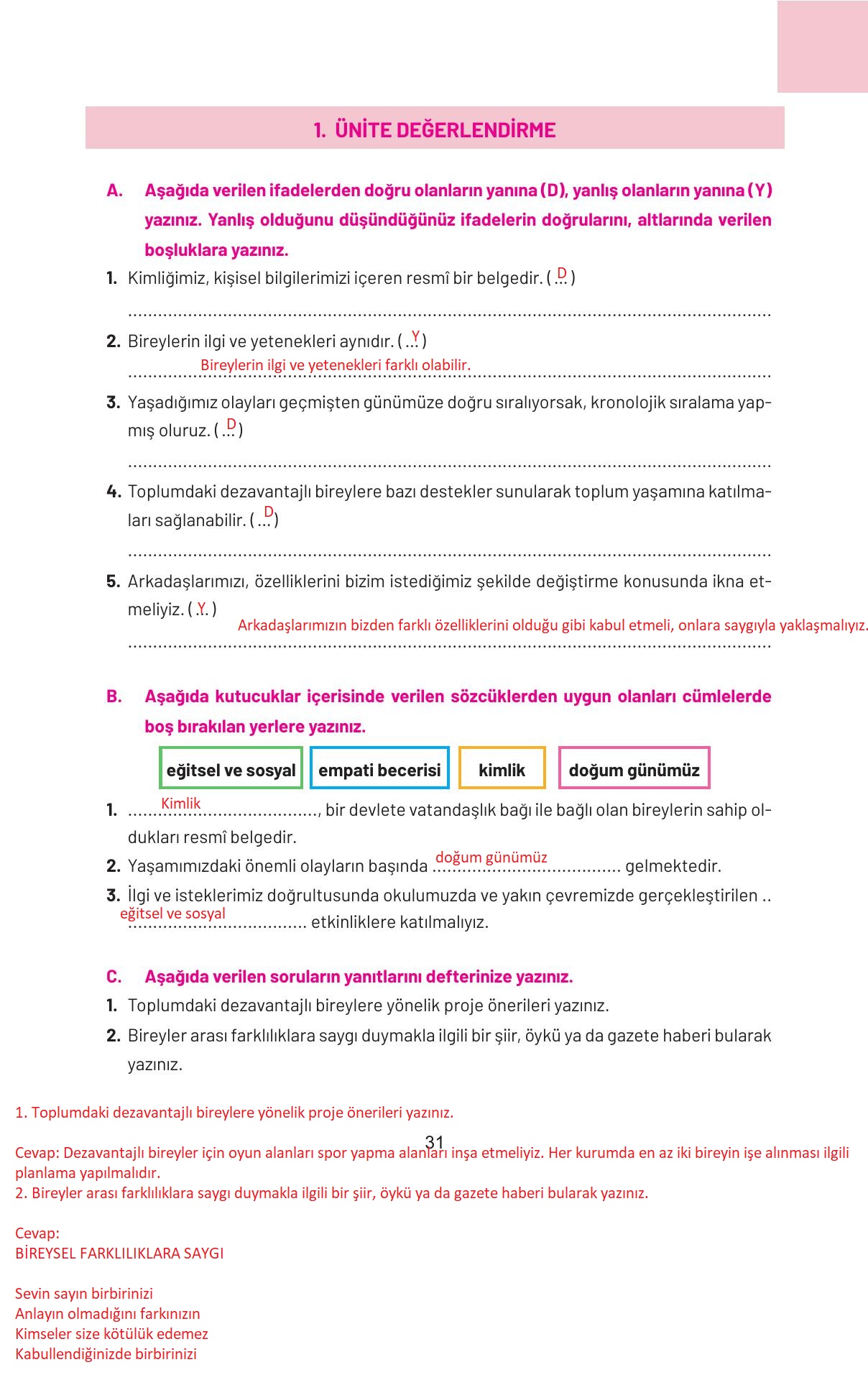 4. Sınıf Hecce Yayıncılık Sosyal Bilgiler Ders Kitabı Sayfa 31 Cevapları 4. Sınıf Hecce Yayıncılık Sosyal Bilgiler Ders Kitabı Sayfa 31 Cevapları