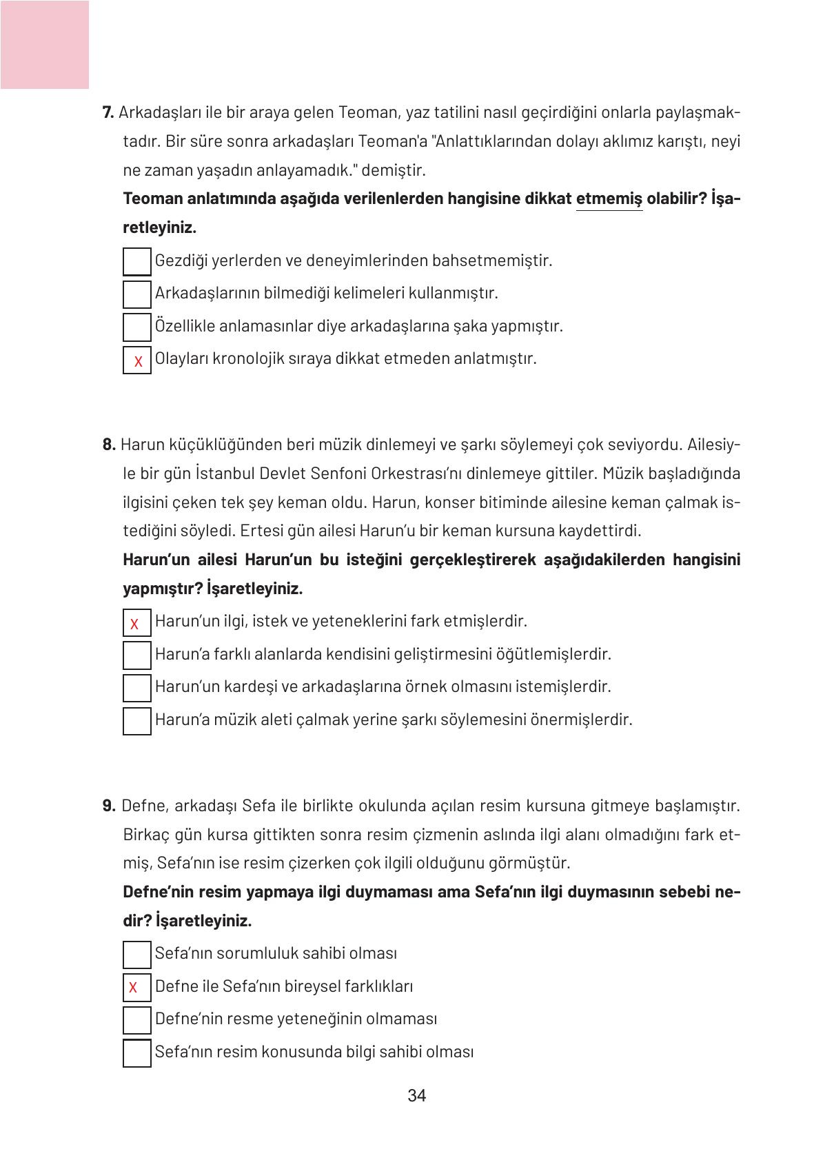 4. Sınıf Hecce Yayıncılık Sosyal Bilgiler Ders Kitabı Sayfa 34 Cevapları
