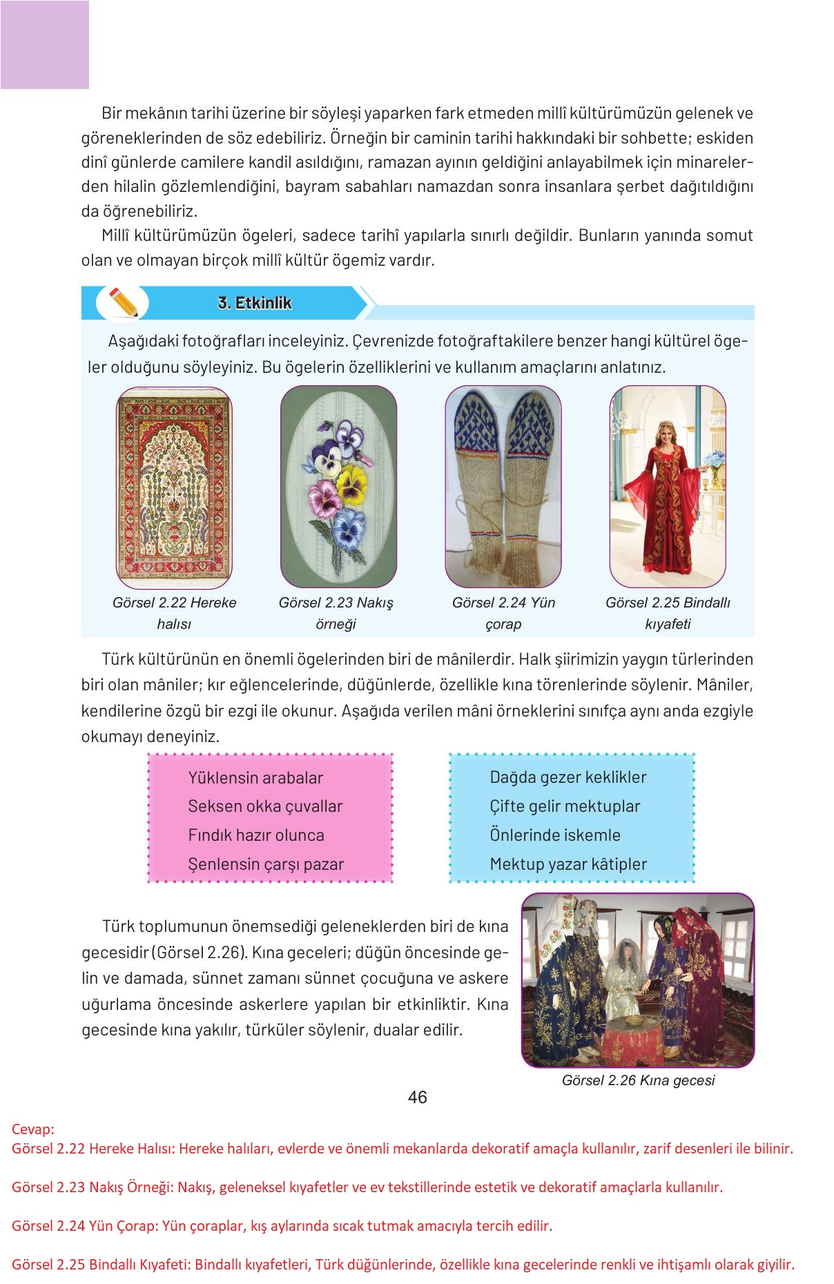 4. Sınıf Hecce Yayıncılık Sosyal Bilgiler Ders Kitabı Sayfa 46 Cevapları