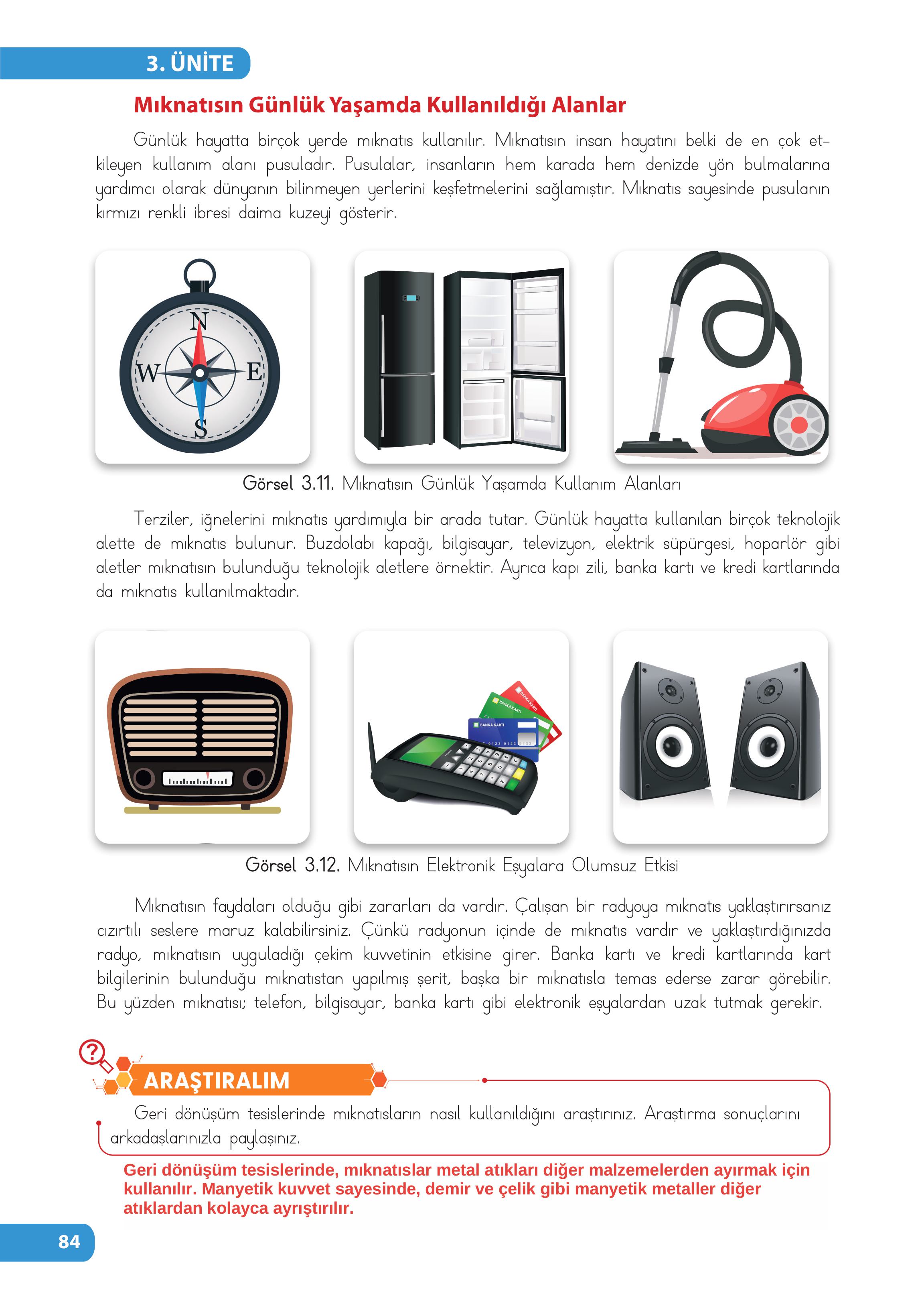 4. Sınıf Meb Yayınları Fen Bilimleri Ders Kitabı Sayfa 84 Cevapları
