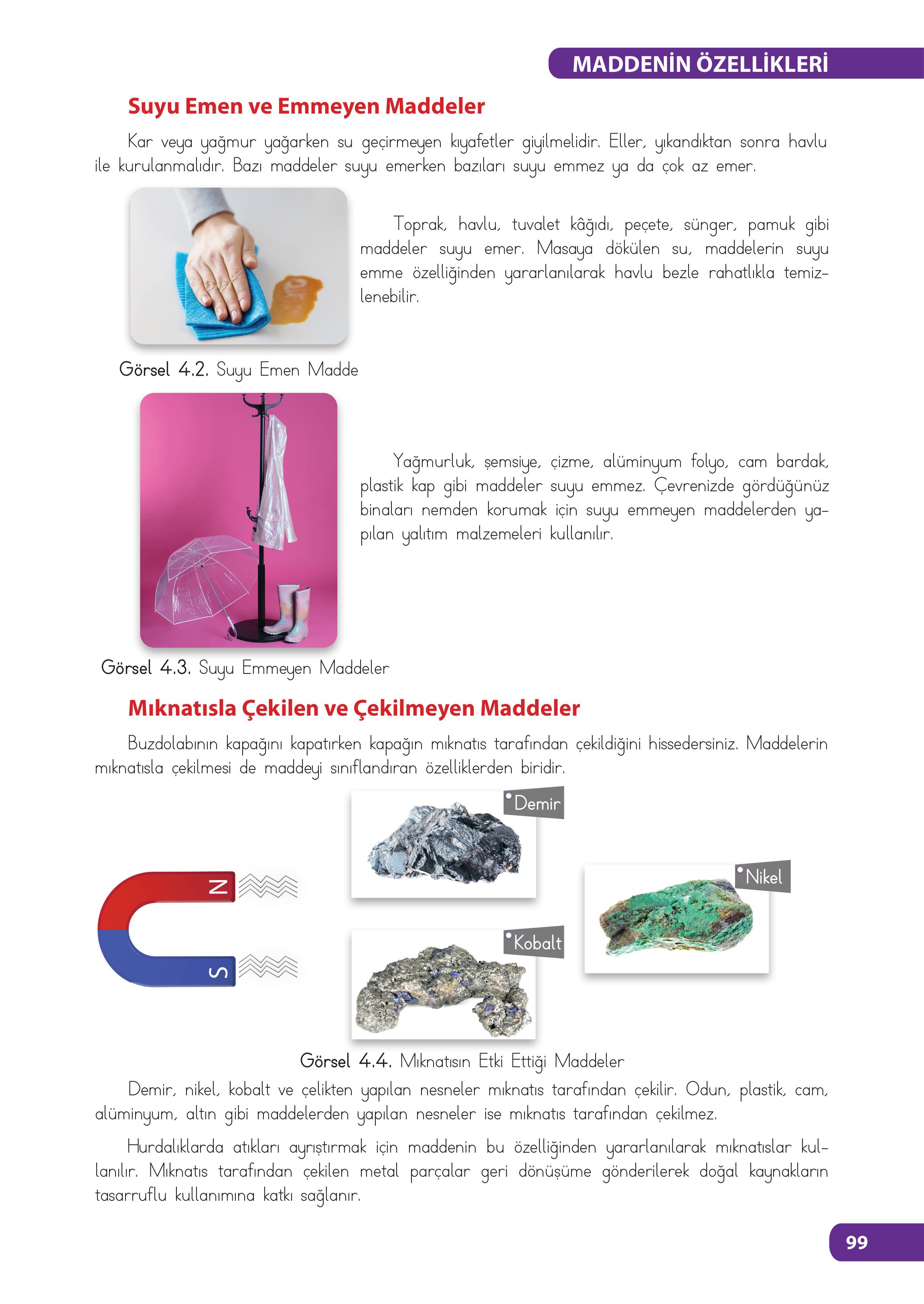 4. Sınıf Meb Yayınları Fen Bilimleri Ders Kitabı Sayfa 99 Cevapları