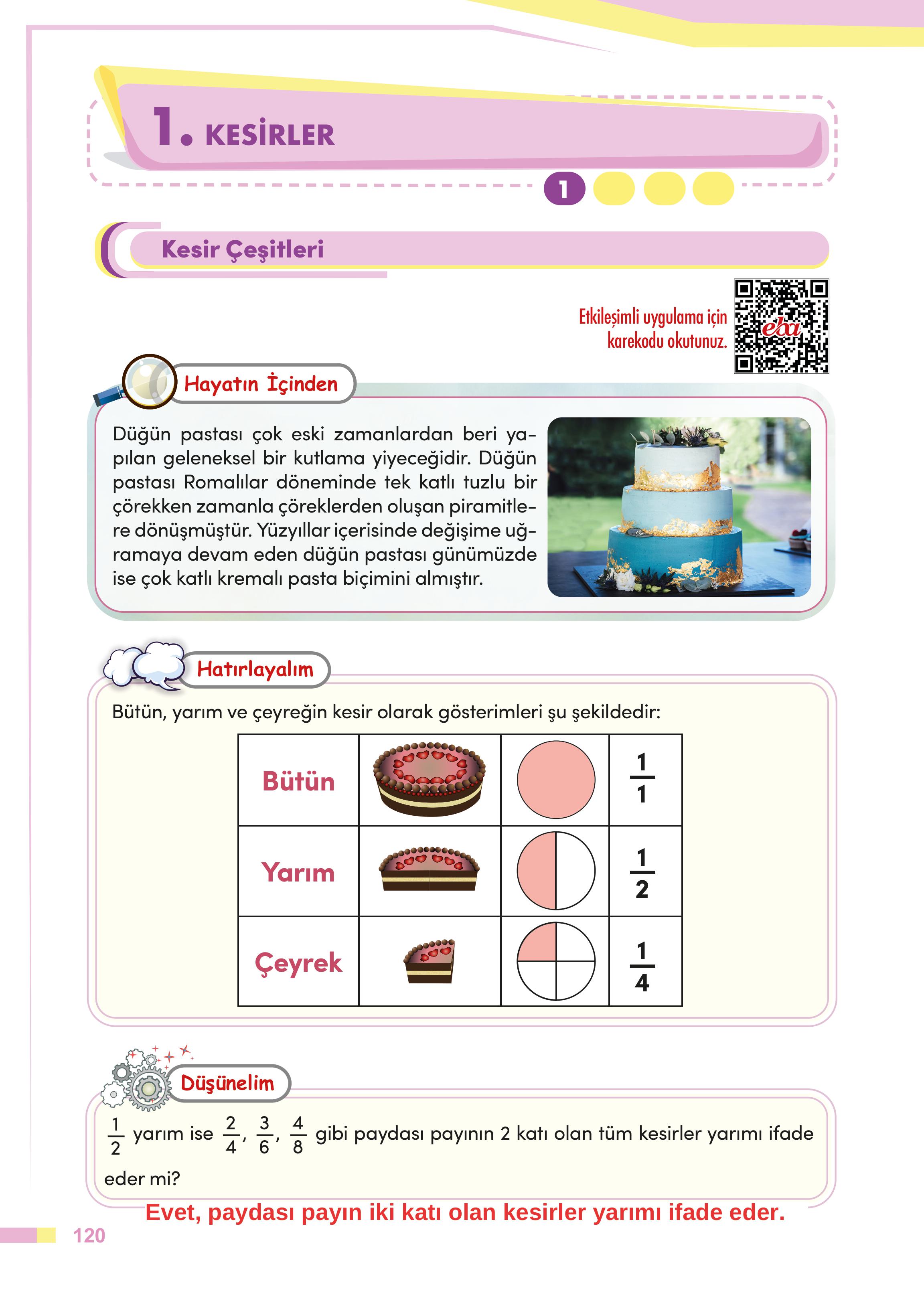 4. Sınıf Meb Yayınları Matematik Ders Kitabı Sayfa 120 Cevapları 4. Sınıf Meb Yayınları Matematik Ders Kitabı Sayfa 120 Cevapları