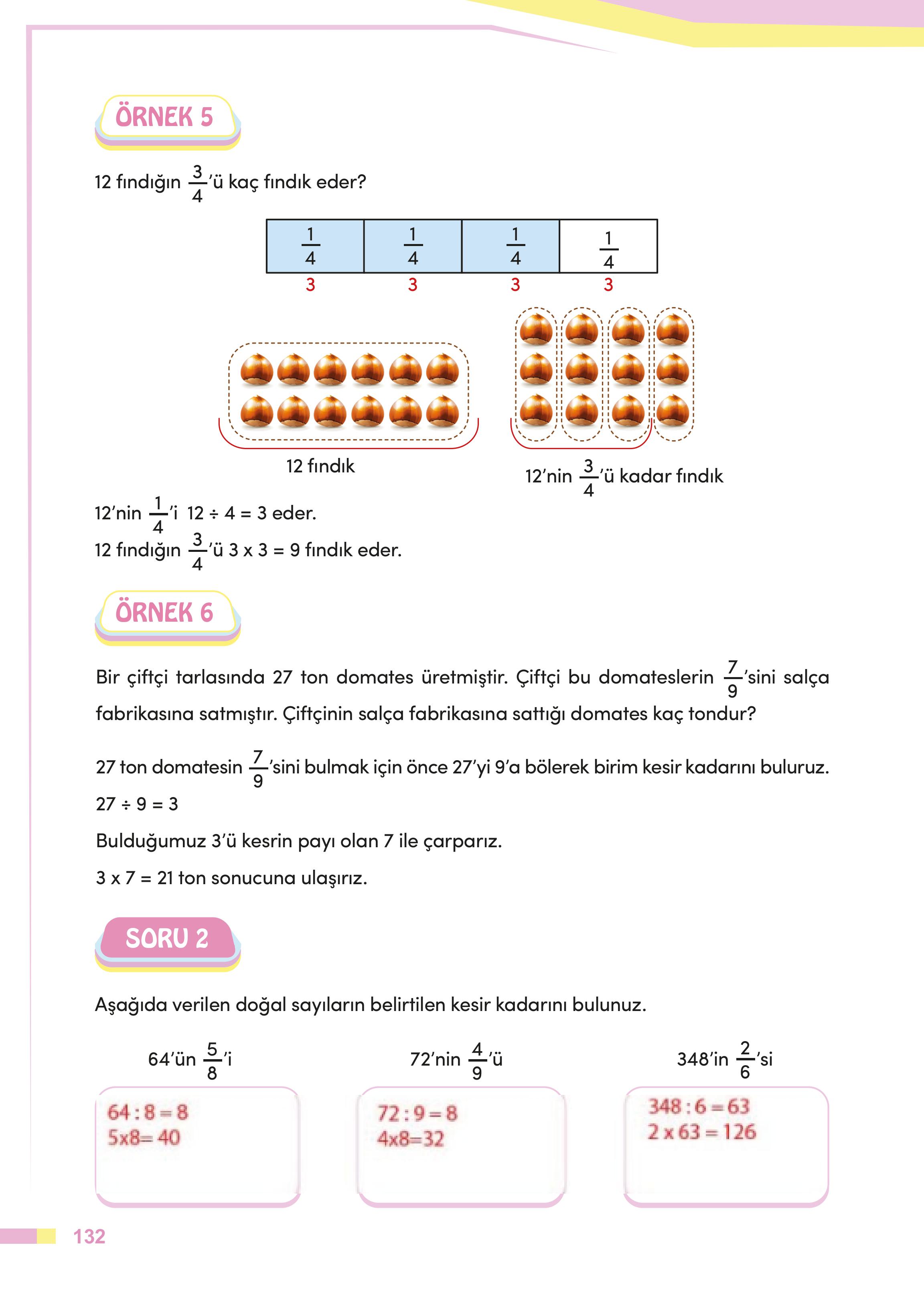 4. Sınıf Meb Yayınları Matematik Ders Kitabı Sayfa 132 Cevapları 4. Sınıf Meb Yayınları Matematik Ders Kitabı Sayfa 132 Cevapları