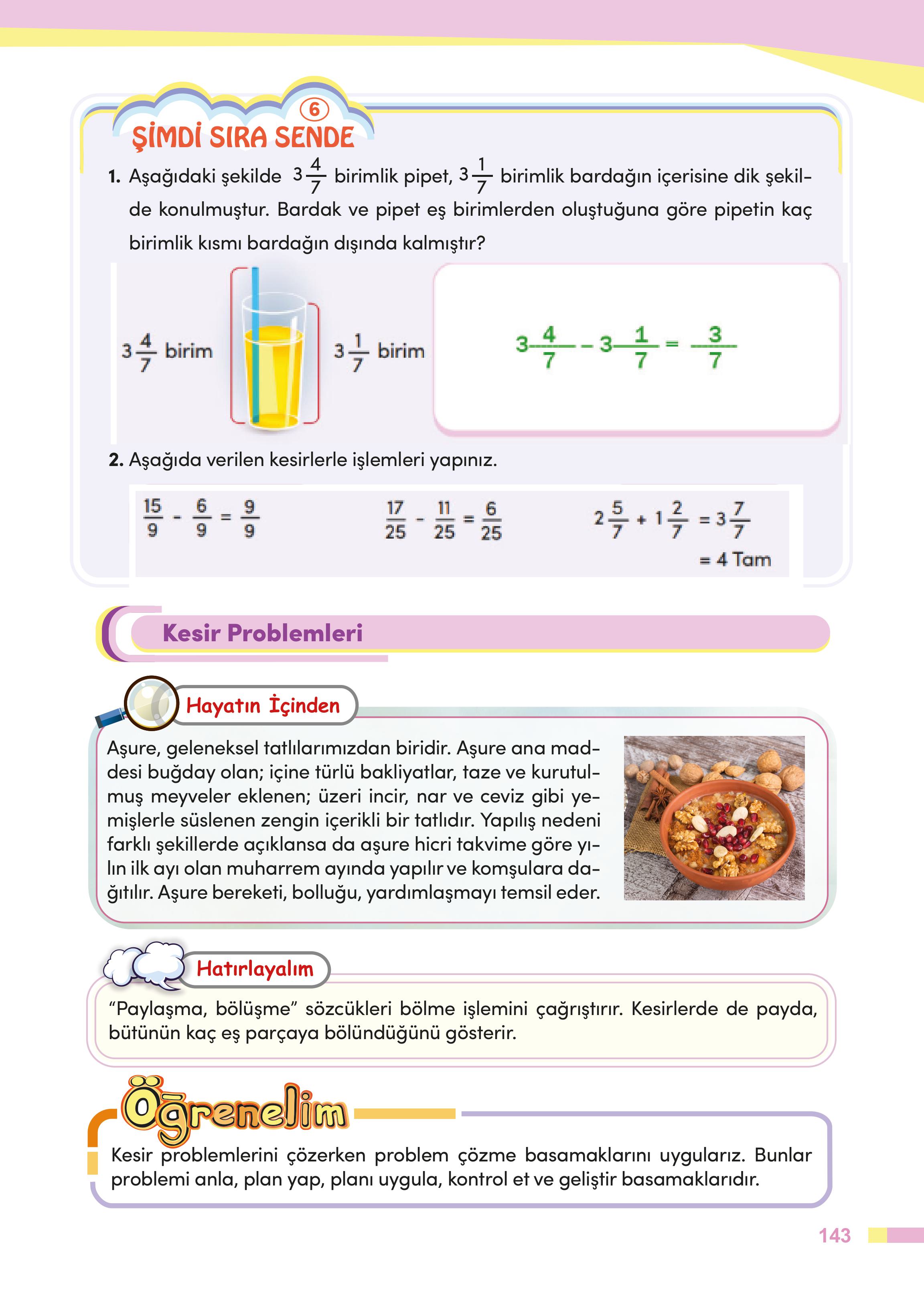 4. Sınıf Meb Yayınları Matematik Ders Kitabı Sayfa 143 Cevapları 4. Sınıf Meb Yayınları Matematik Ders Kitabı Sayfa 143 Cevapları