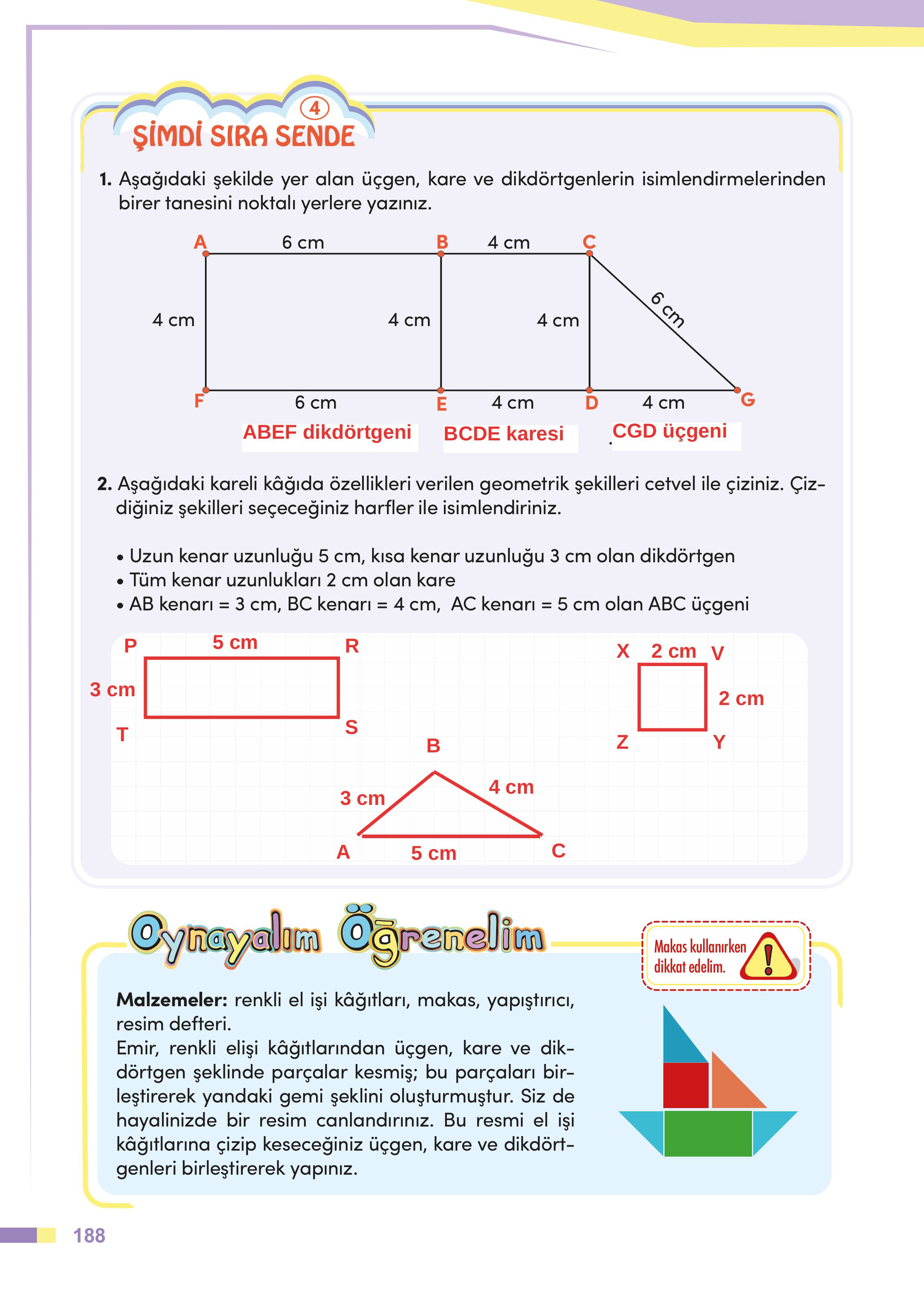4. Sınıf Meb Yayınları Matematik Ders Kitabı Sayfa 188 Cevapları 4. Sınıf Meb Yayınları Matematik Ders Kitabı Sayfa 188 Cevapları