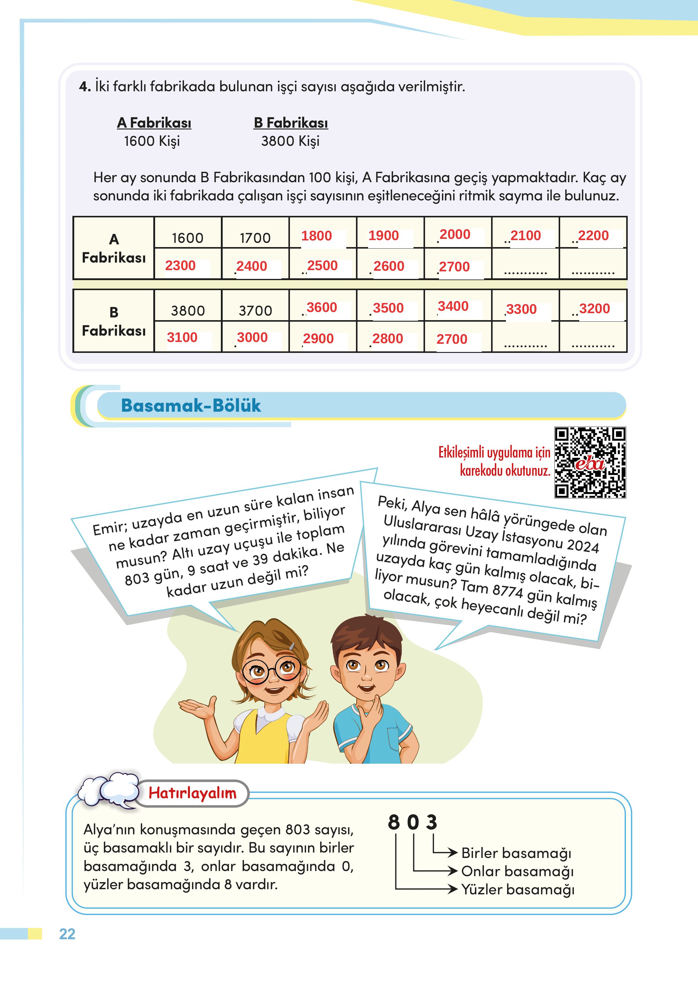 4. Sınıf Meb Yayınları Matematik Ders Kitabı Sayfa 22 Cevapları 4. Sınıf Meb Yayınları Matematik Ders Kitabı Sayfa 22 Cevapları