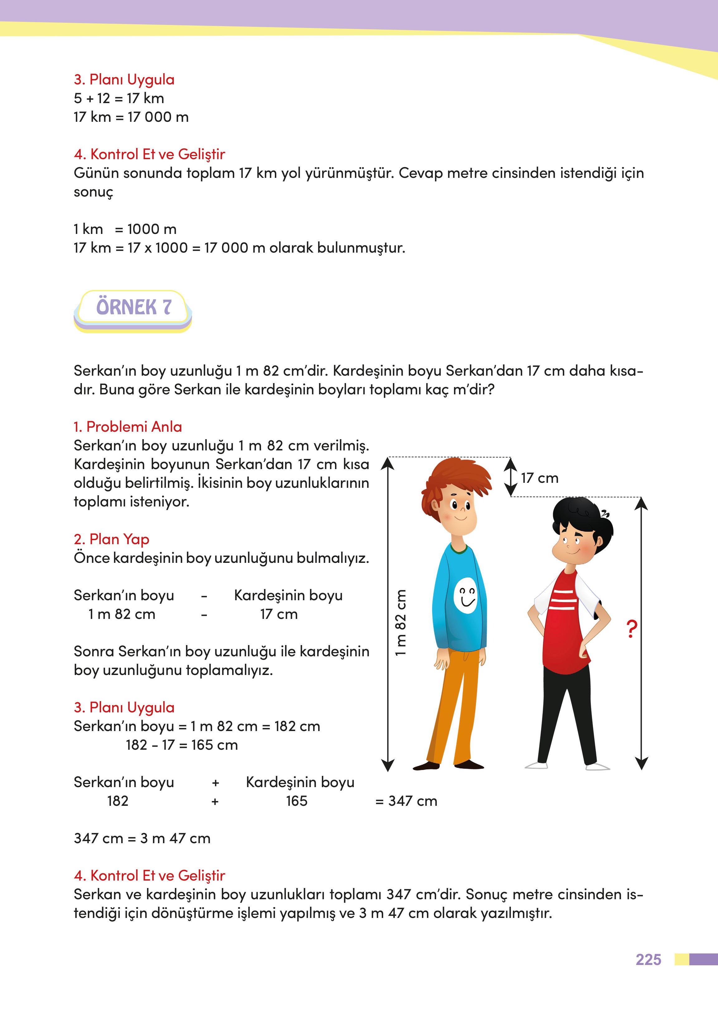 4. Sınıf Meb Yayınları Matematik Ders Kitabı Sayfa 225 Cevapları