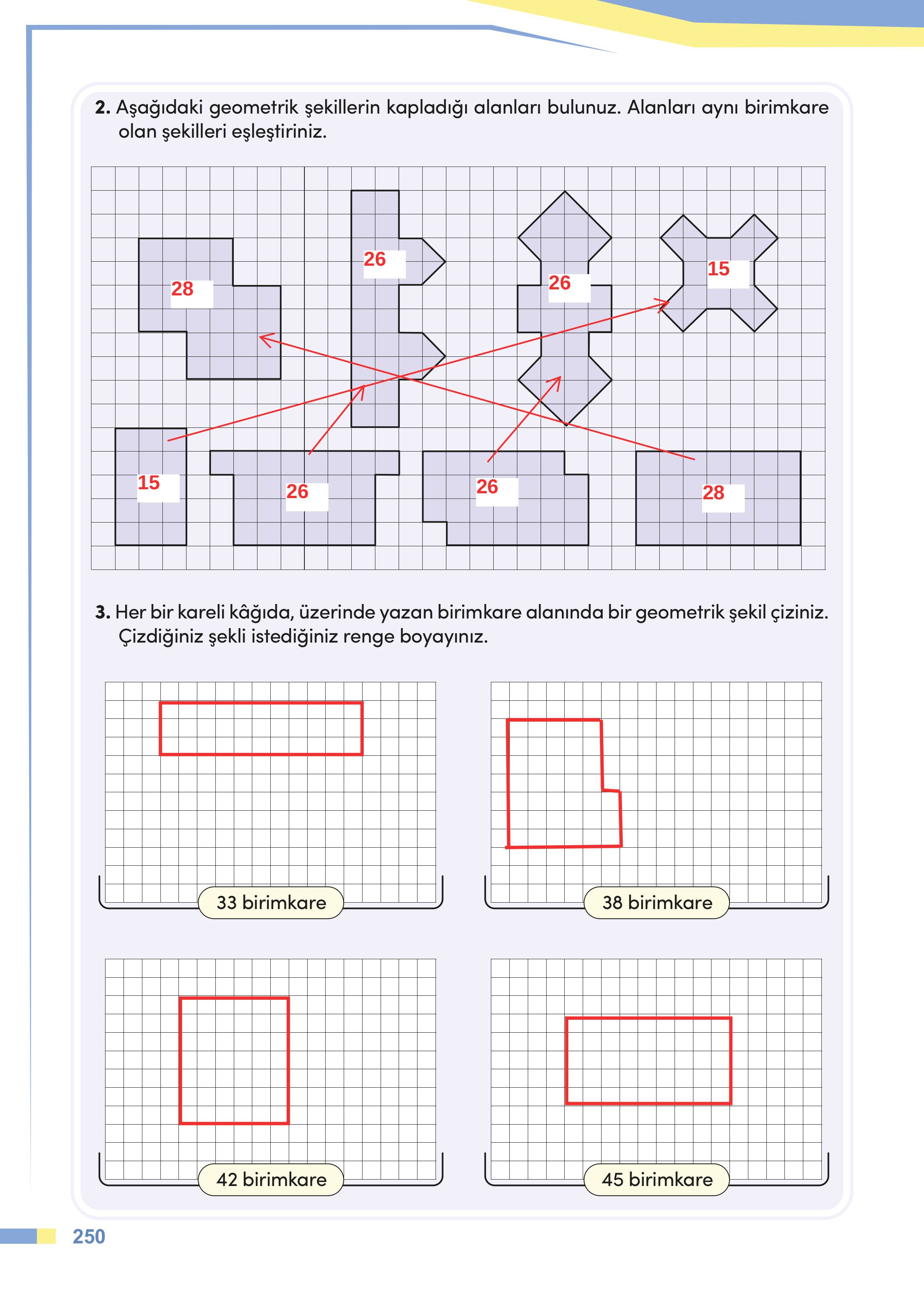 4. Sınıf Meb Yayınları Matematik Ders Kitabı Sayfa 250 Cevapları