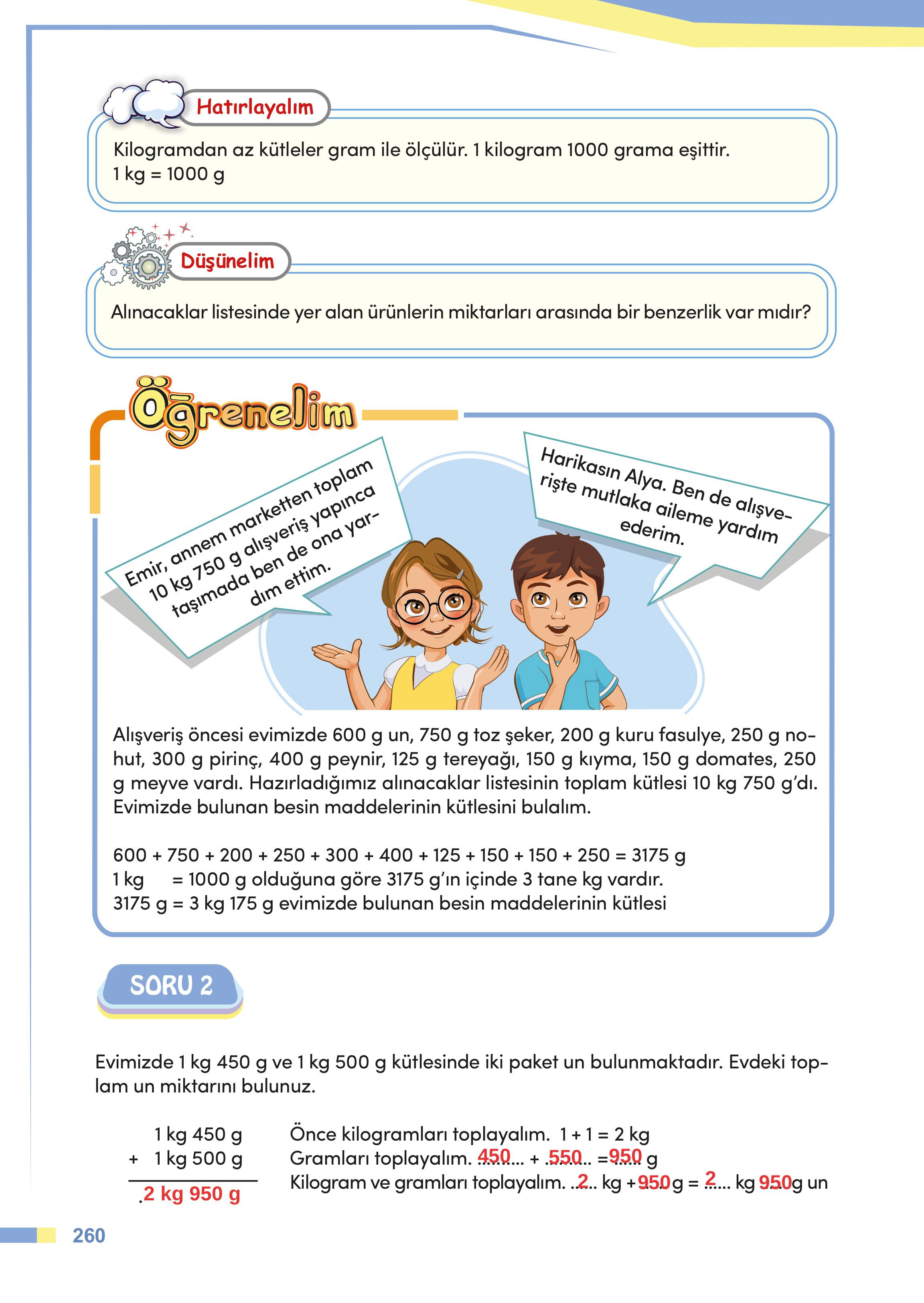 4. Sınıf Meb Yayınları Matematik Ders Kitabı Sayfa 260 Cevapları 4. Sınıf Meb Yayınları Matematik Ders Kitabı Sayfa 260 Cevapları