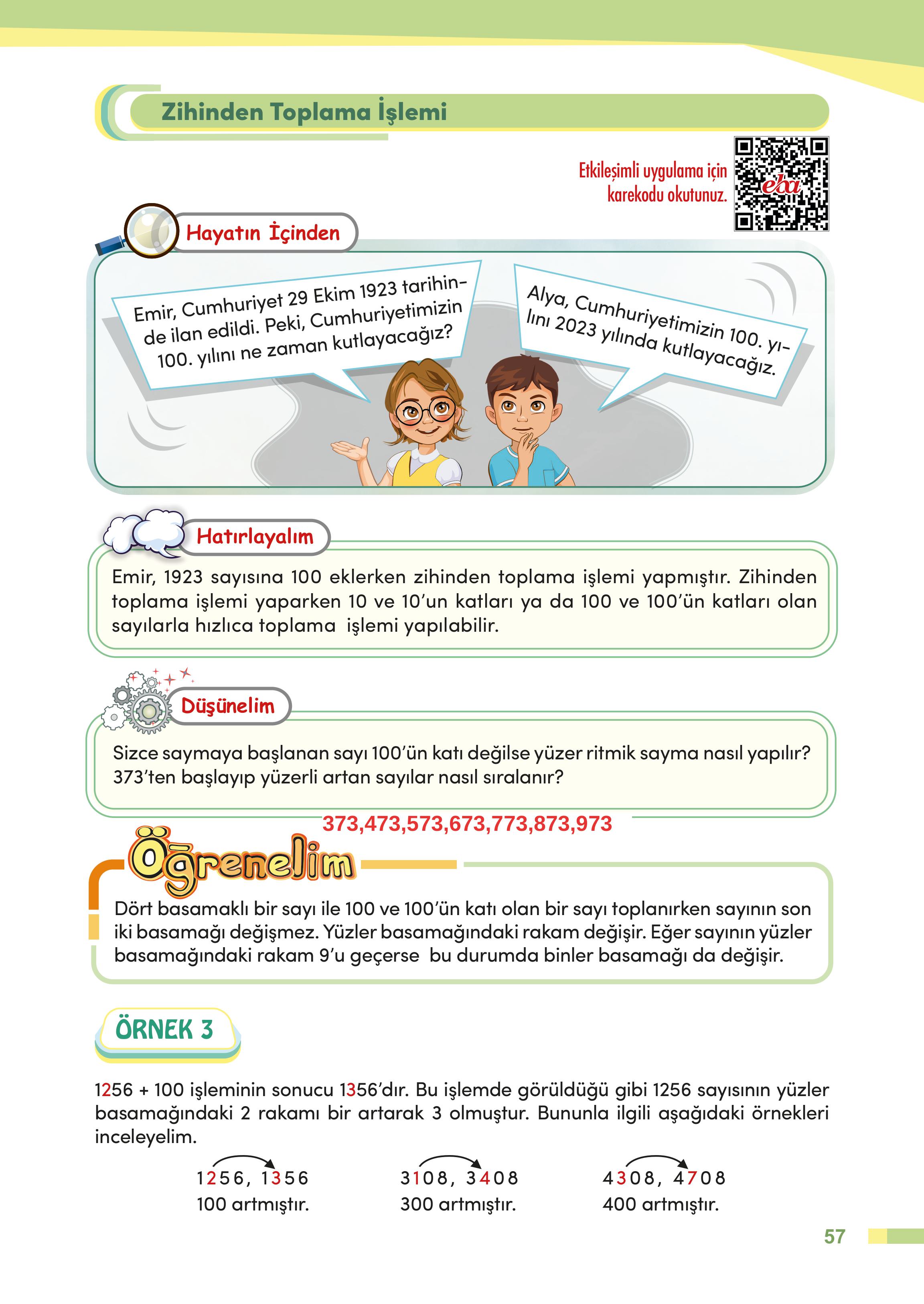 4. Sınıf Meb Yayınları Matematik Ders Kitabı Sayfa 57 Cevapları