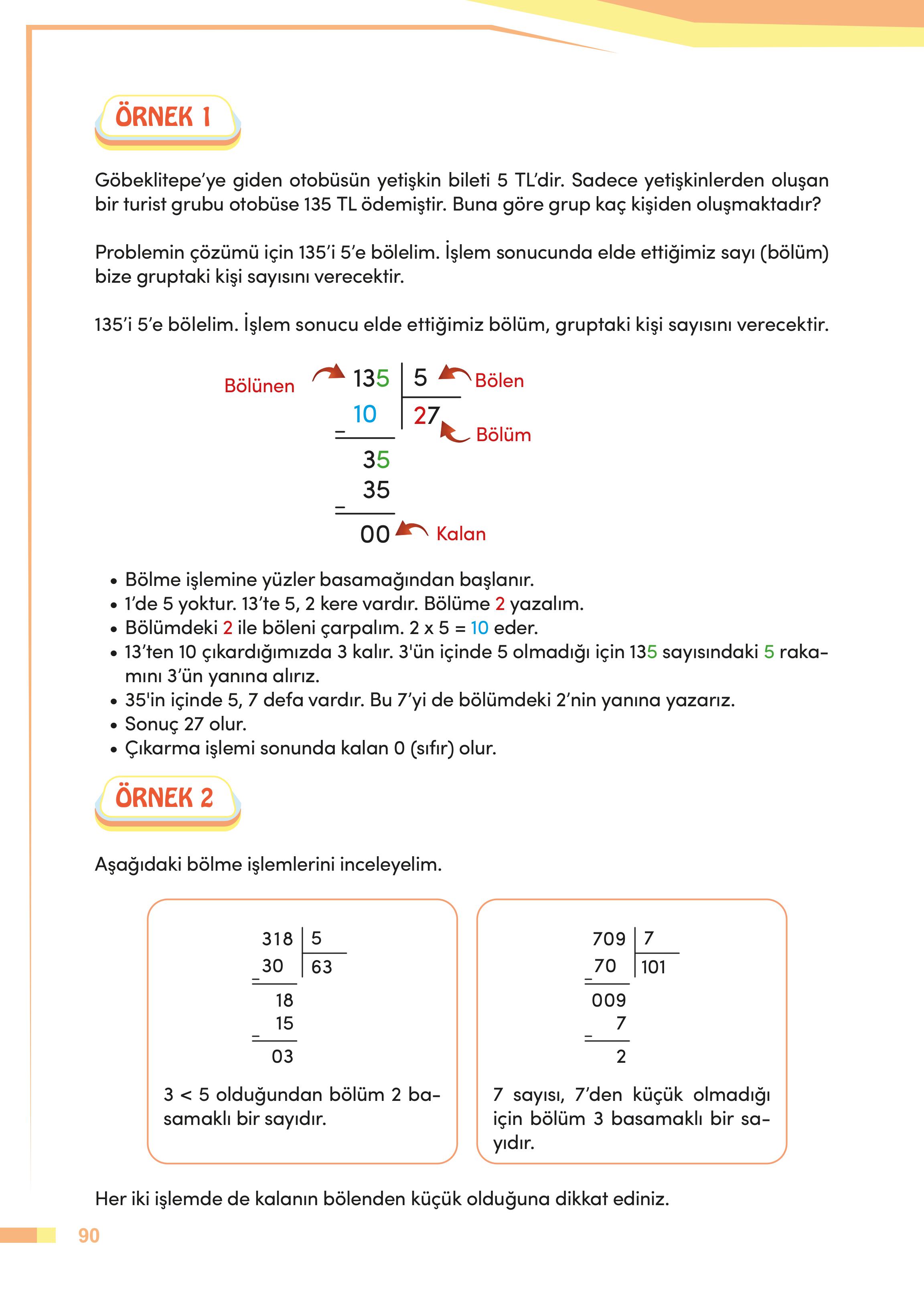 4. Sınıf Meb Yayınları Matematik Ders Kitabı Sayfa 90 Cevapları