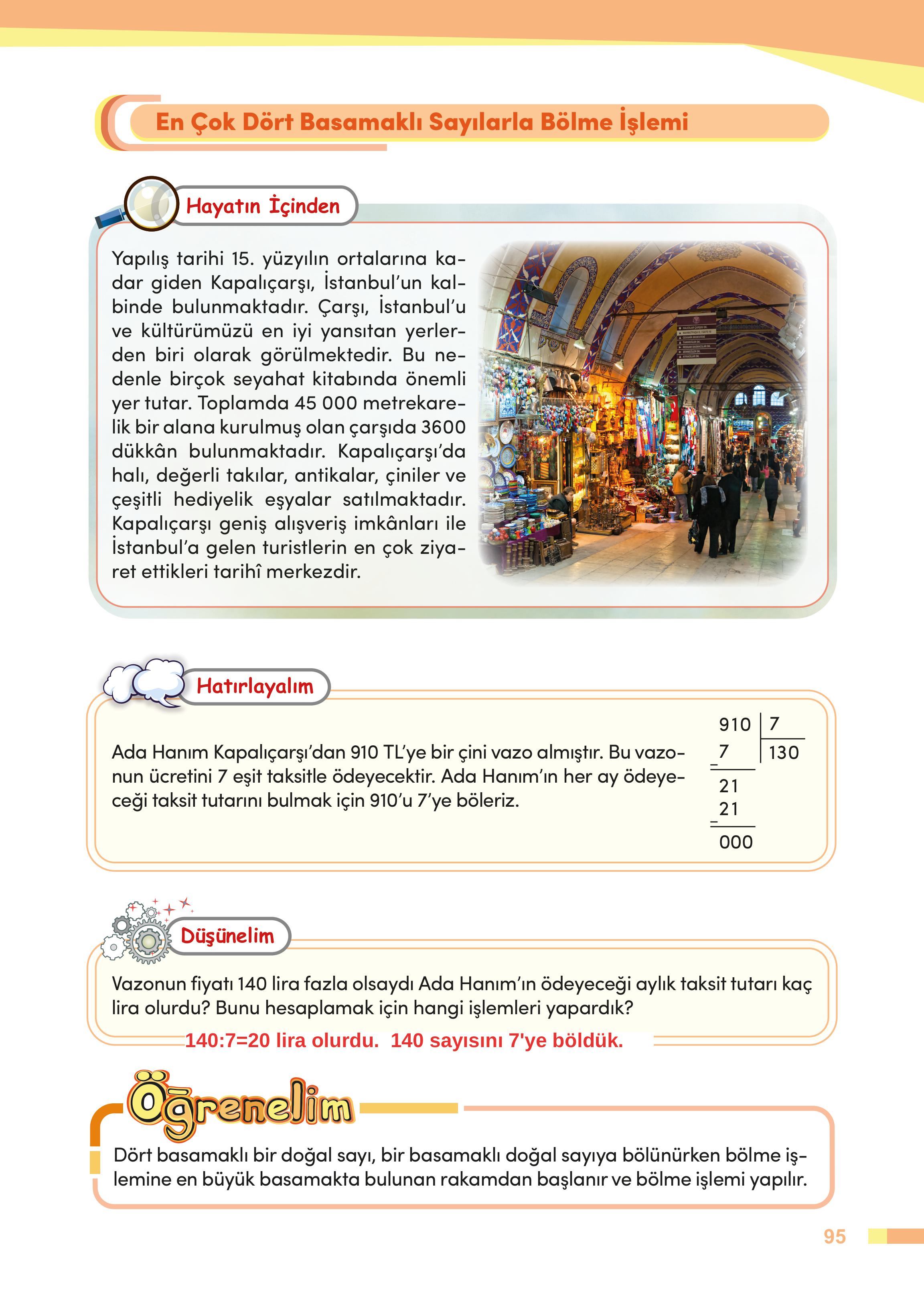 4. Sınıf Meb Yayınları Matematik Ders Kitabı Sayfa 95 Cevapları 4. Sınıf Meb Yayınları Matematik Ders Kitabı Sayfa 95 Cevapları