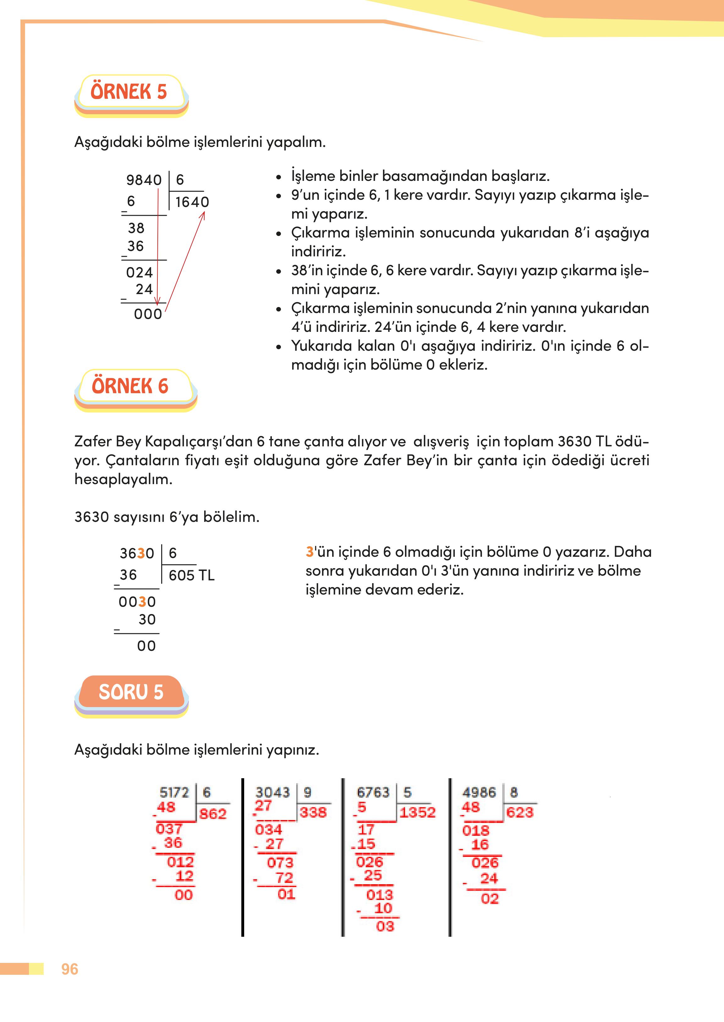 4. Sınıf Meb Yayınları Matematik Ders Kitabı Sayfa 96 Cevapları 4. Sınıf Meb Yayınları Matematik Ders Kitabı Sayfa 96 Cevapları