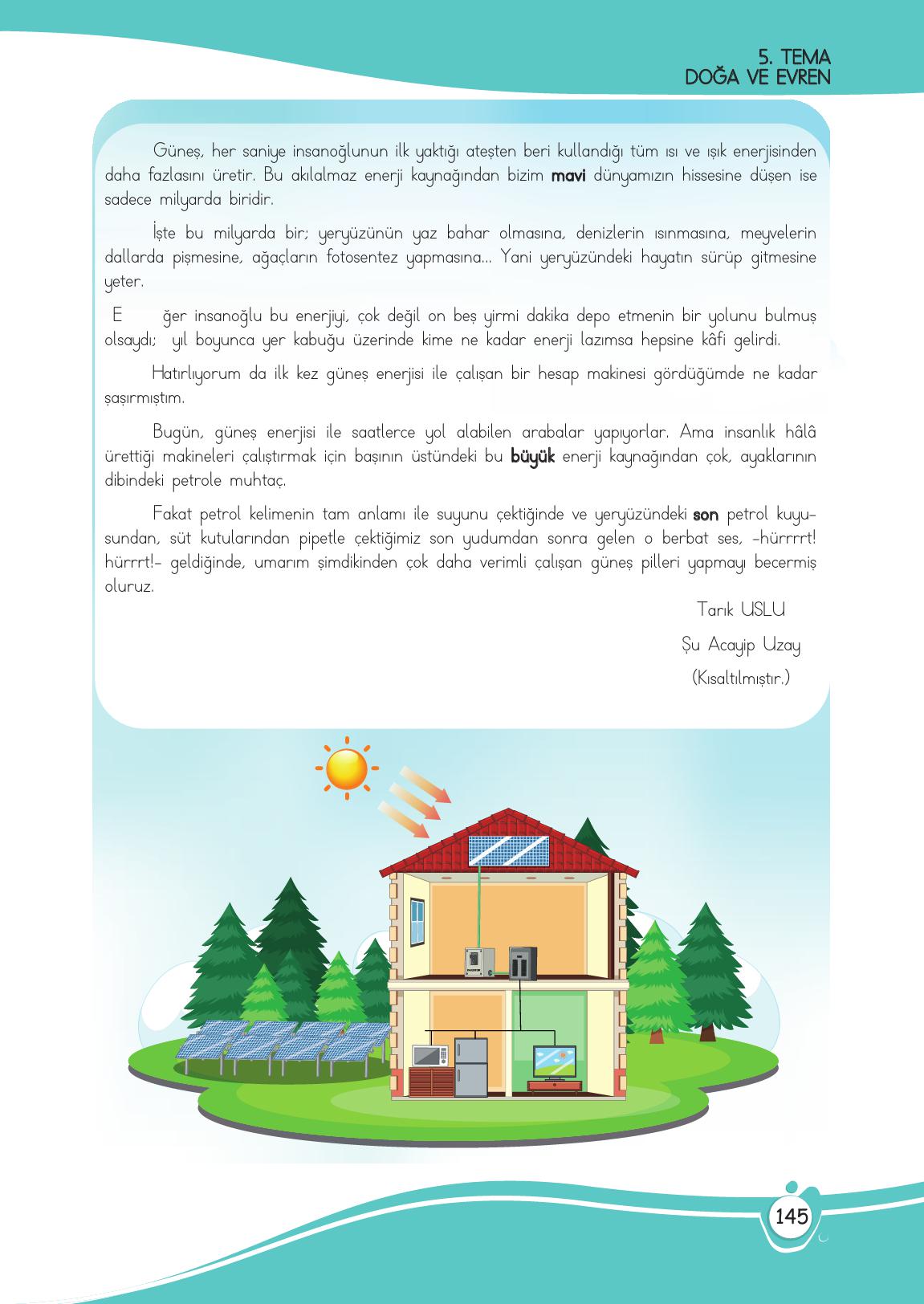 4. Sınıf Meb Yayınları Türkçe Ders Kitabı Sayfa 145 Cevapları