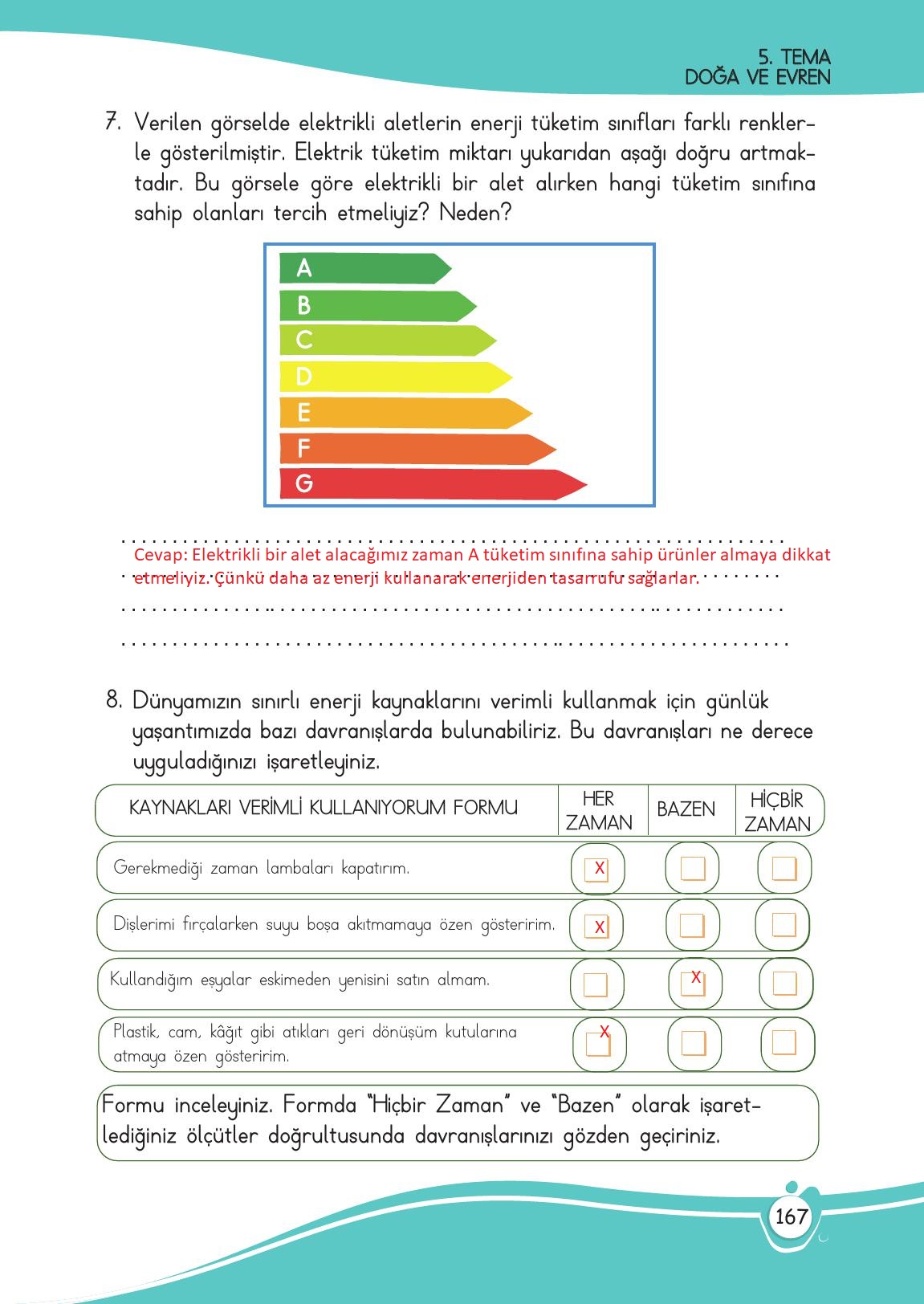 4. Sınıf Meb Yayınları Türkçe Ders Kitabı Sayfa 167 Cevapları